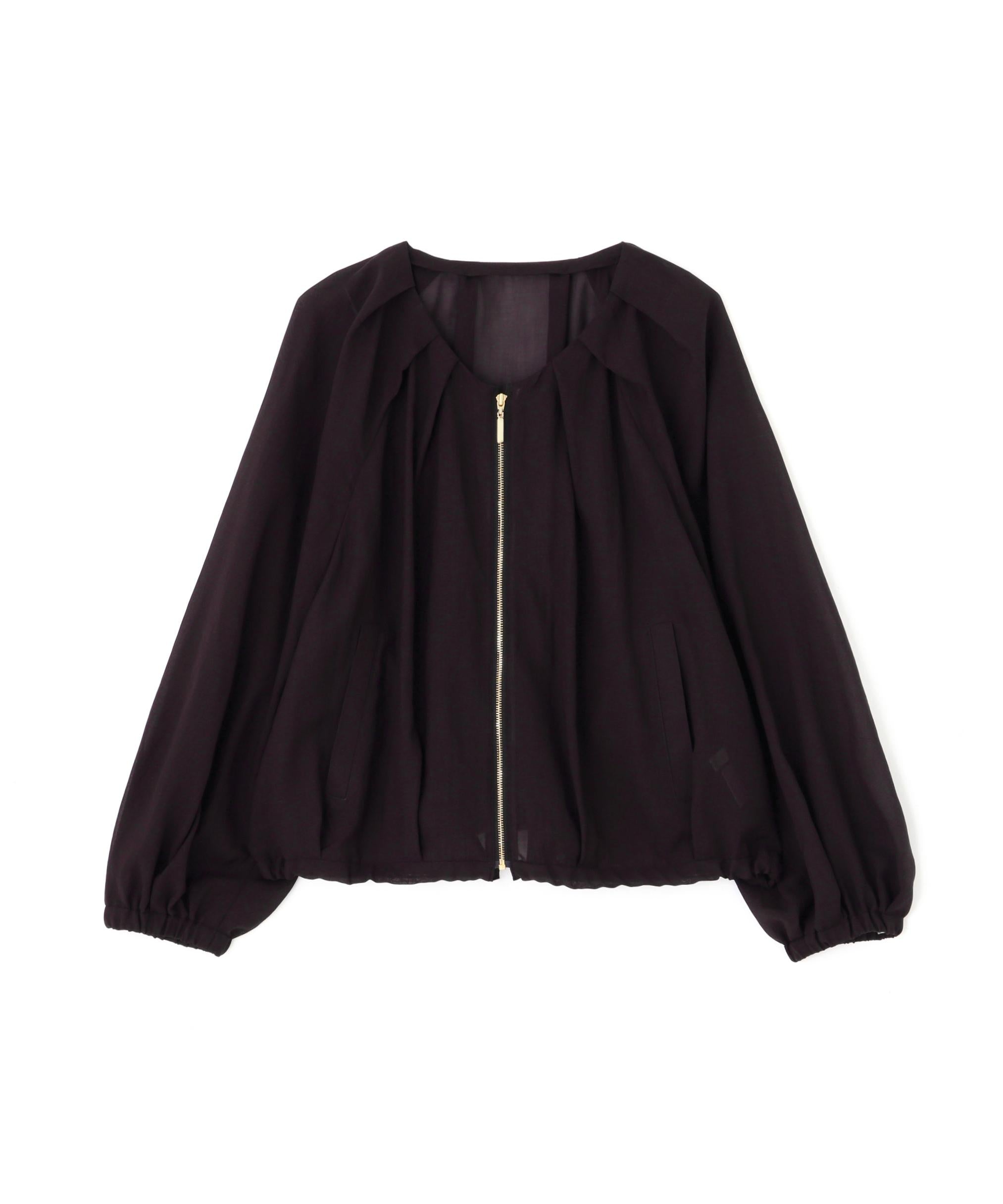 ◆シアータックジップブルゾン ブラック