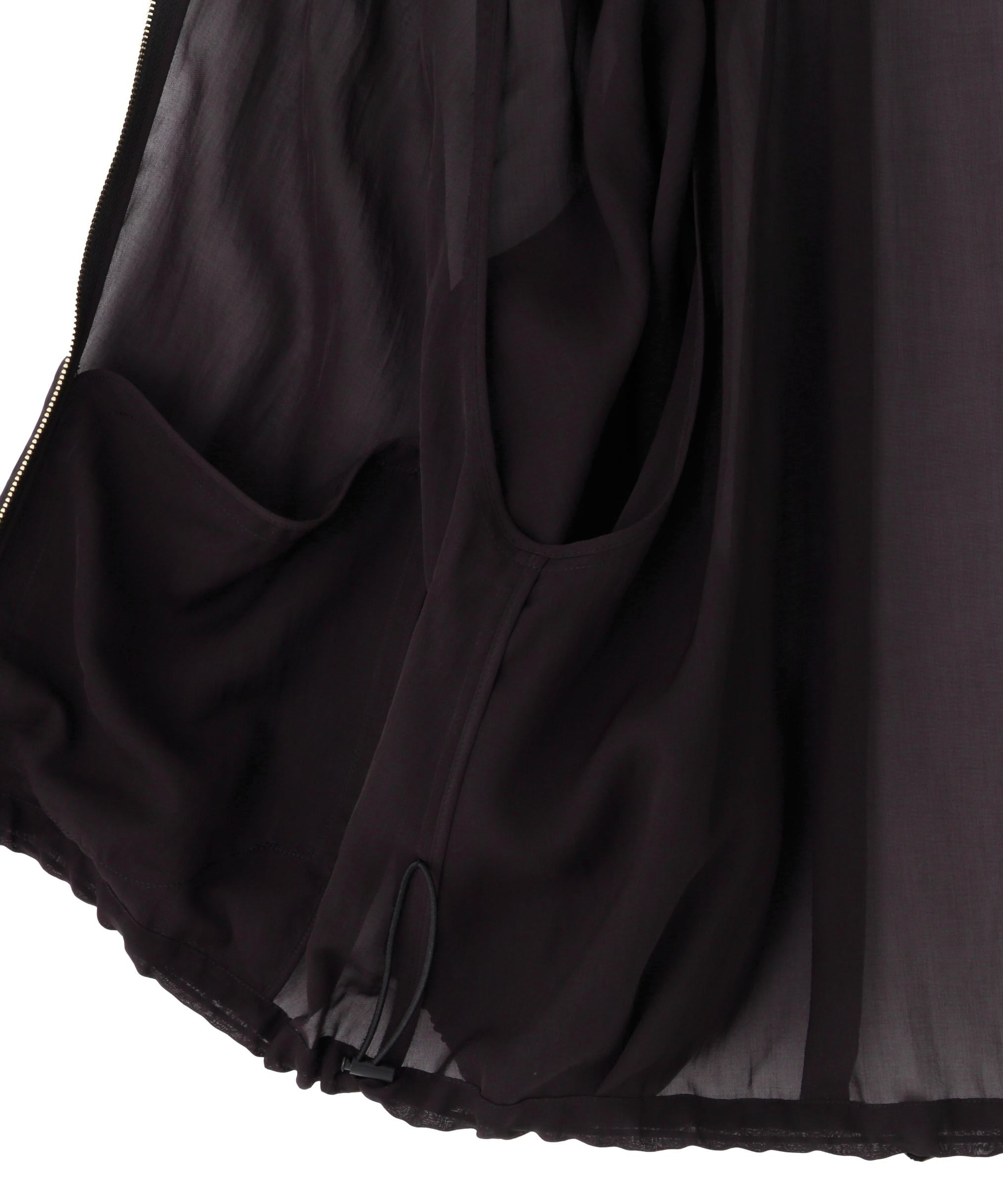 ◆シアータックジップブルゾン ブラック