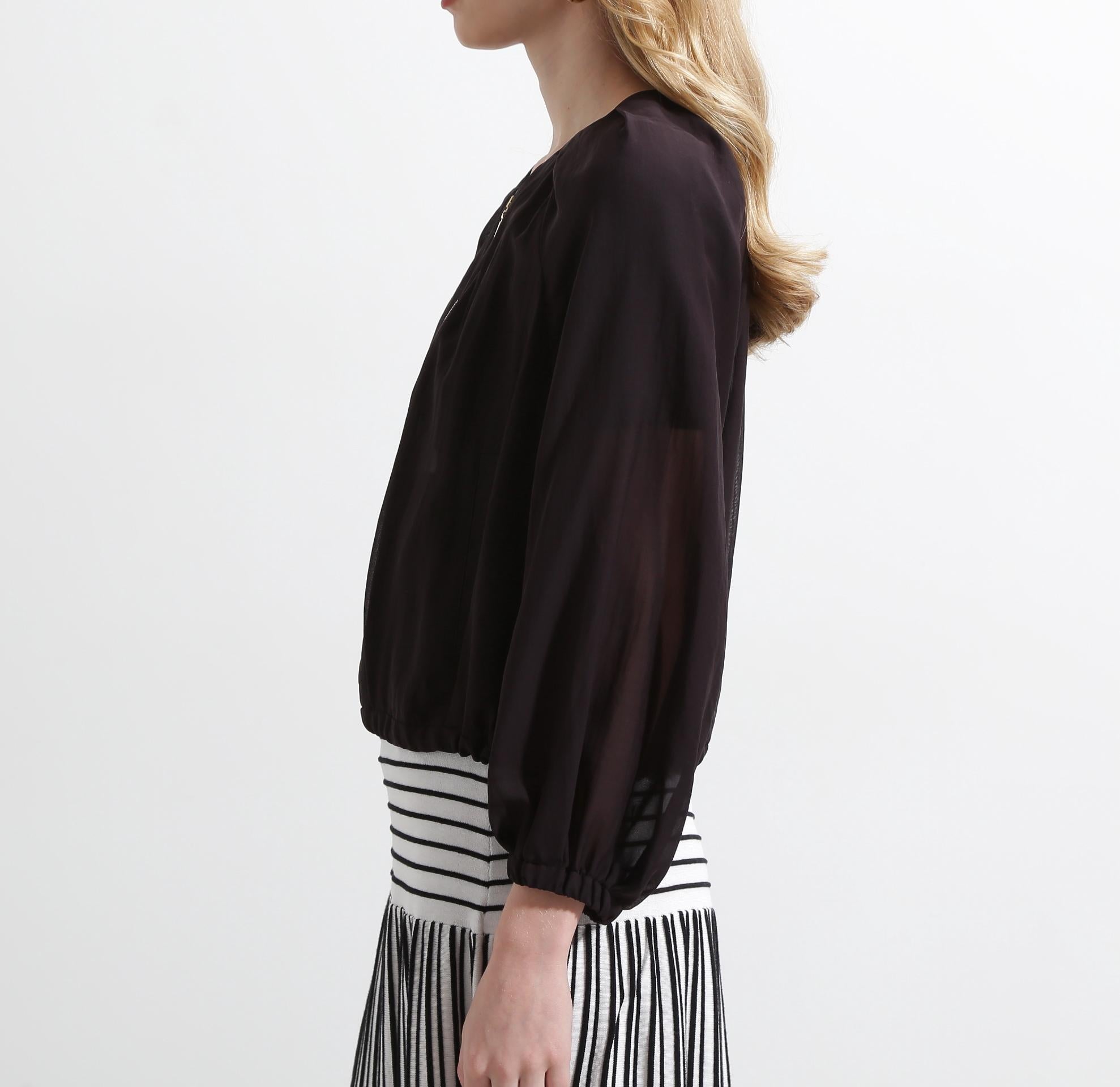 ◆シアータックジップブルゾン ブラック