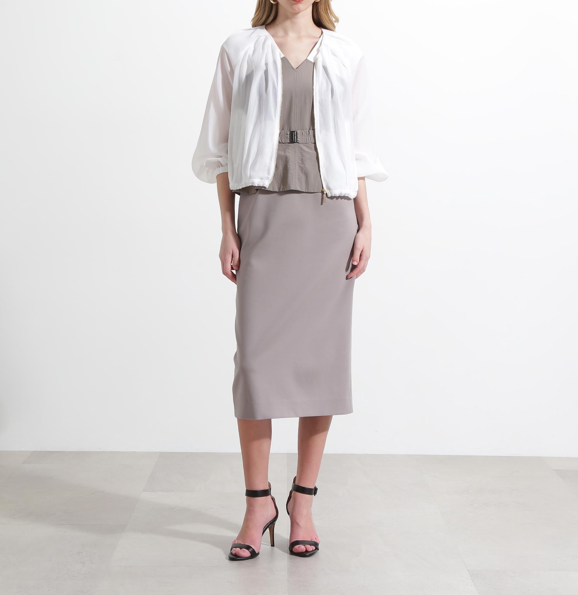 ◆シアータックジップブルゾン ホワイト