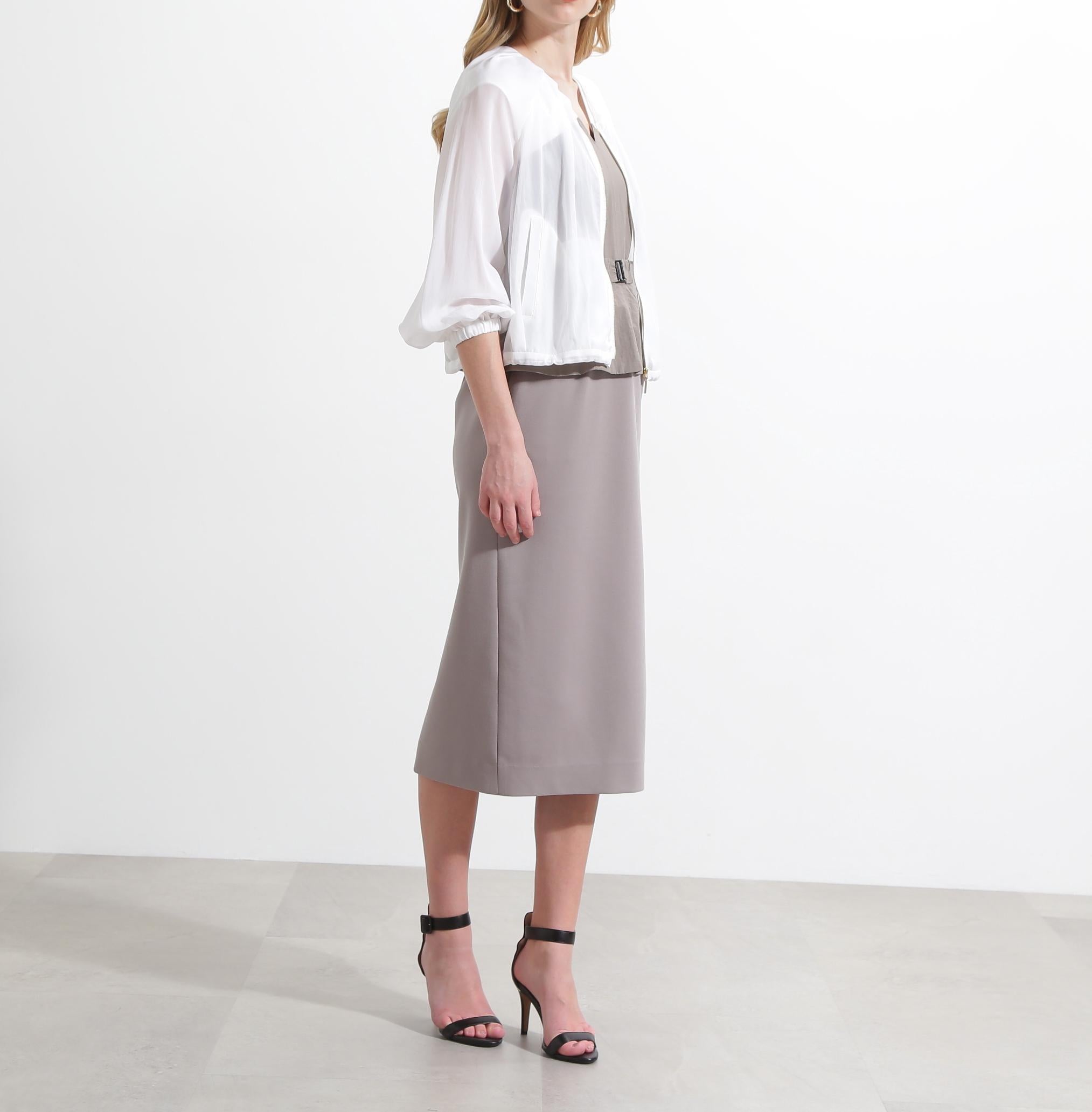 ◆シアータックジップブルゾン ホワイト