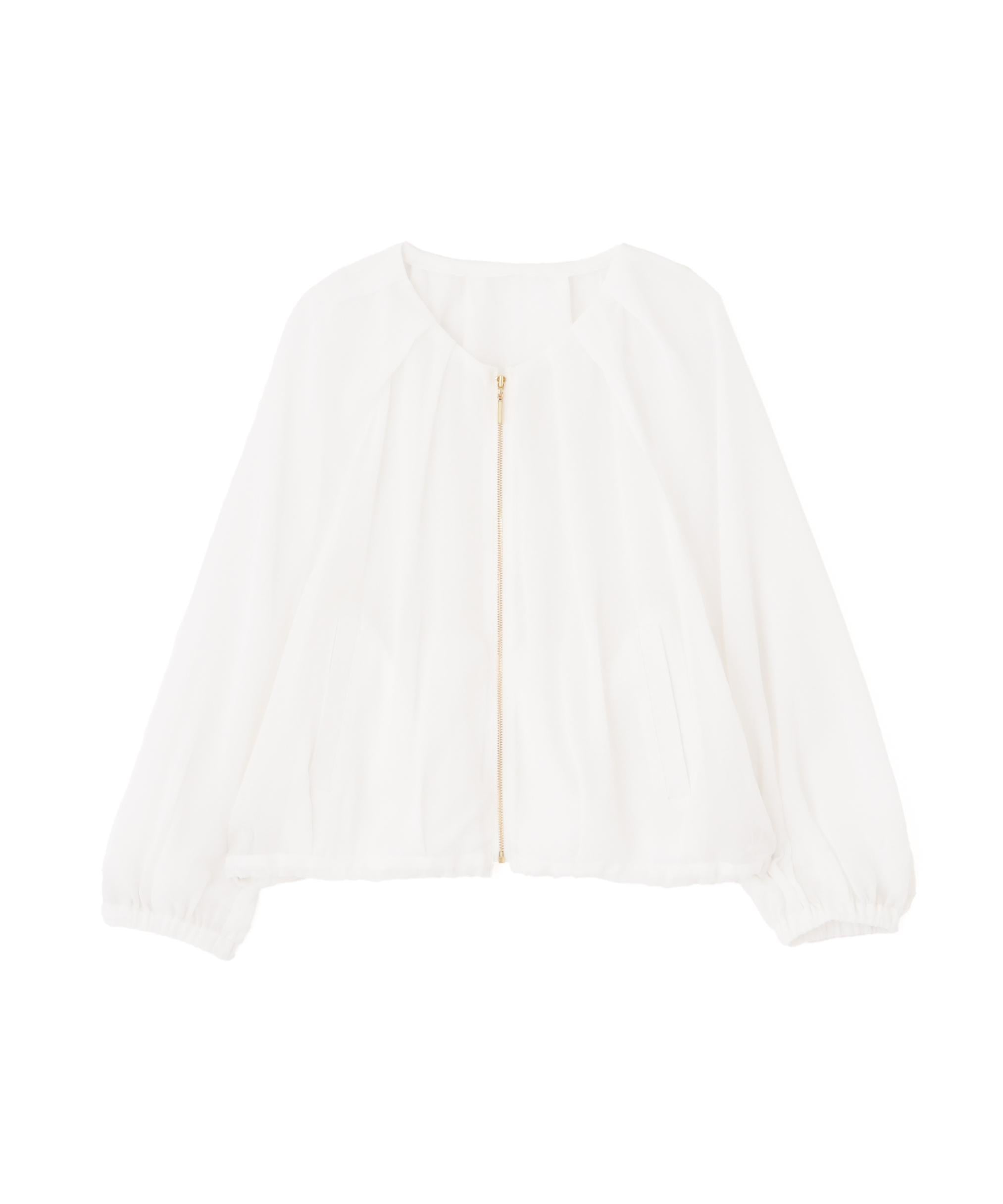 ◆シアータックジップブルゾン ホワイト