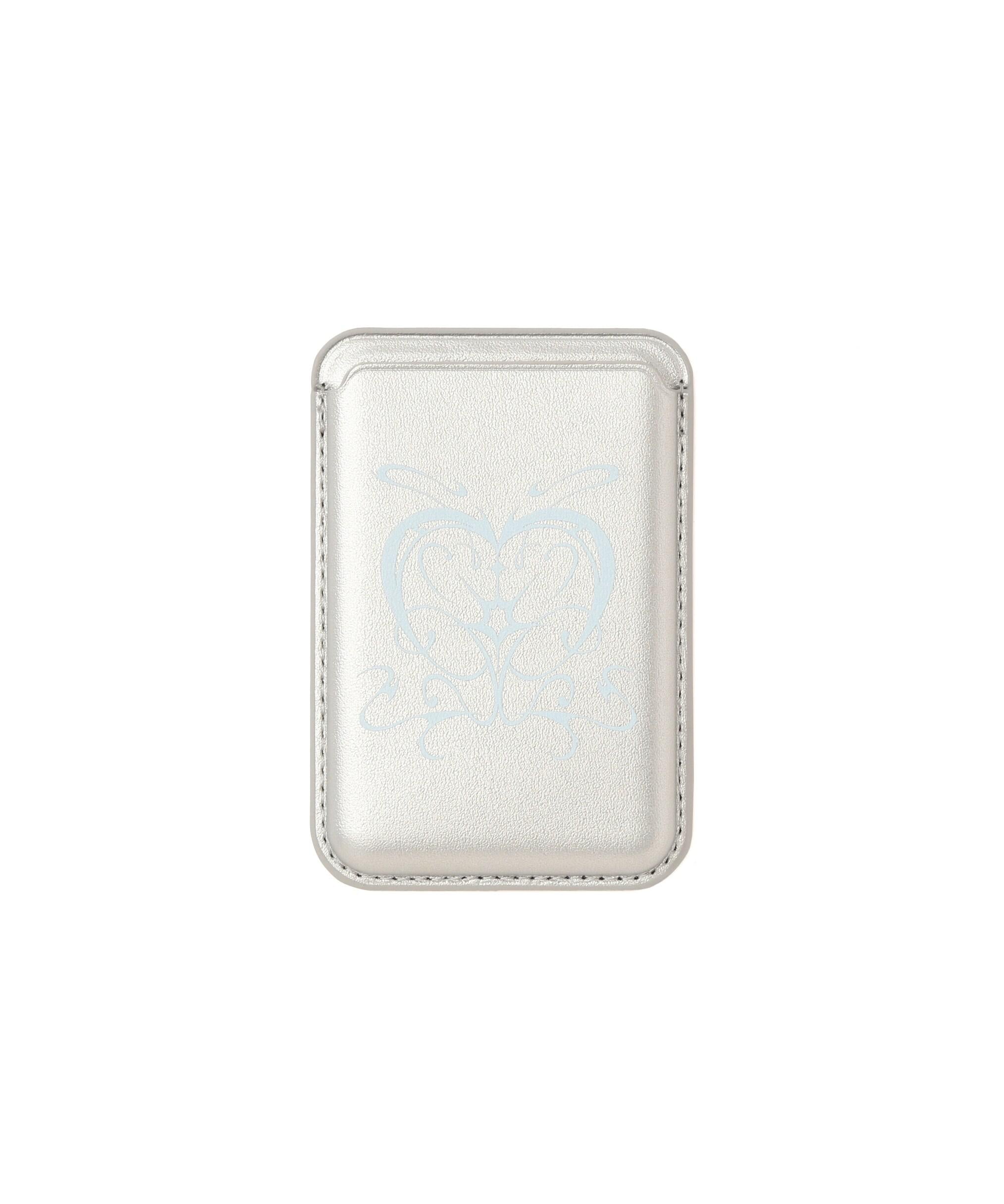 ni.eath/ニブアース/ST>ANGE LOVE MAGSAFE CA>D WALLET シルバー