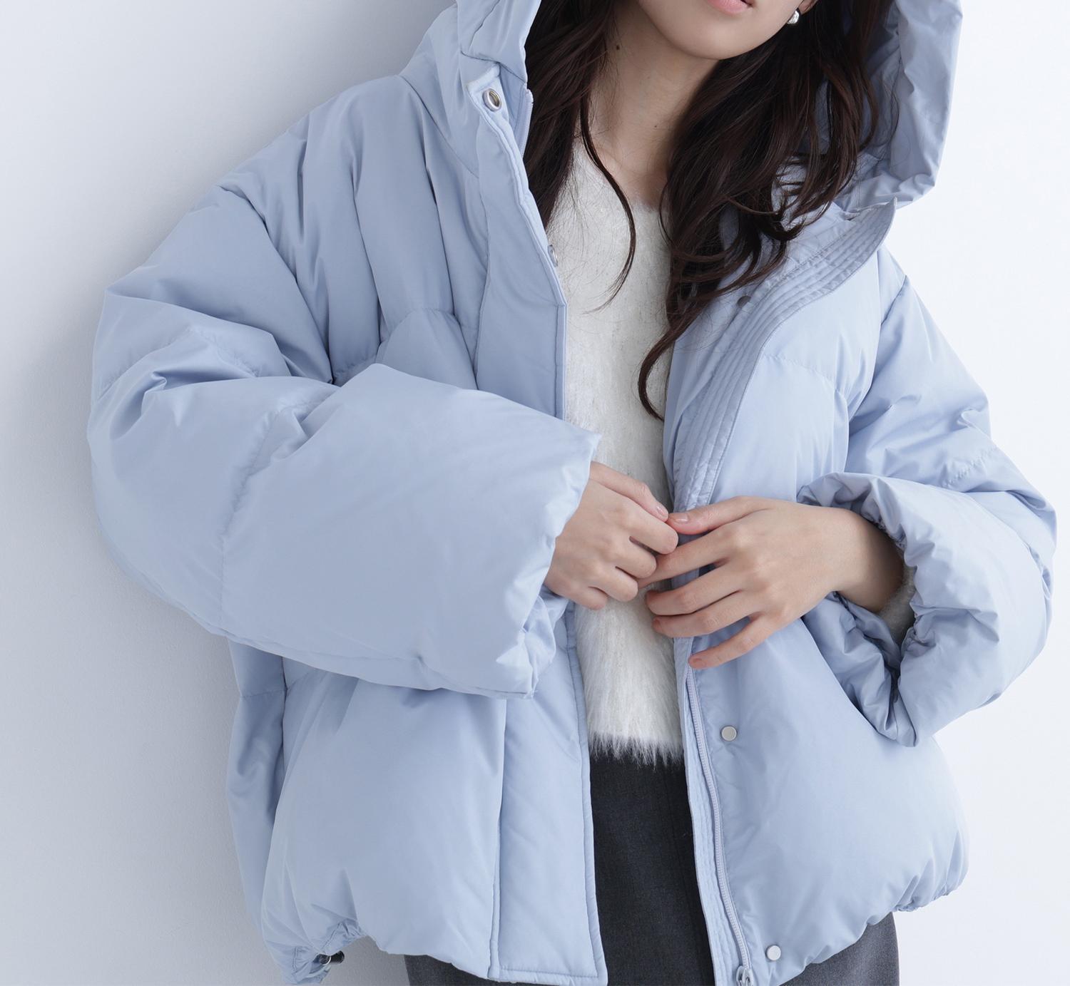 ショートフードダウン レトロブルー