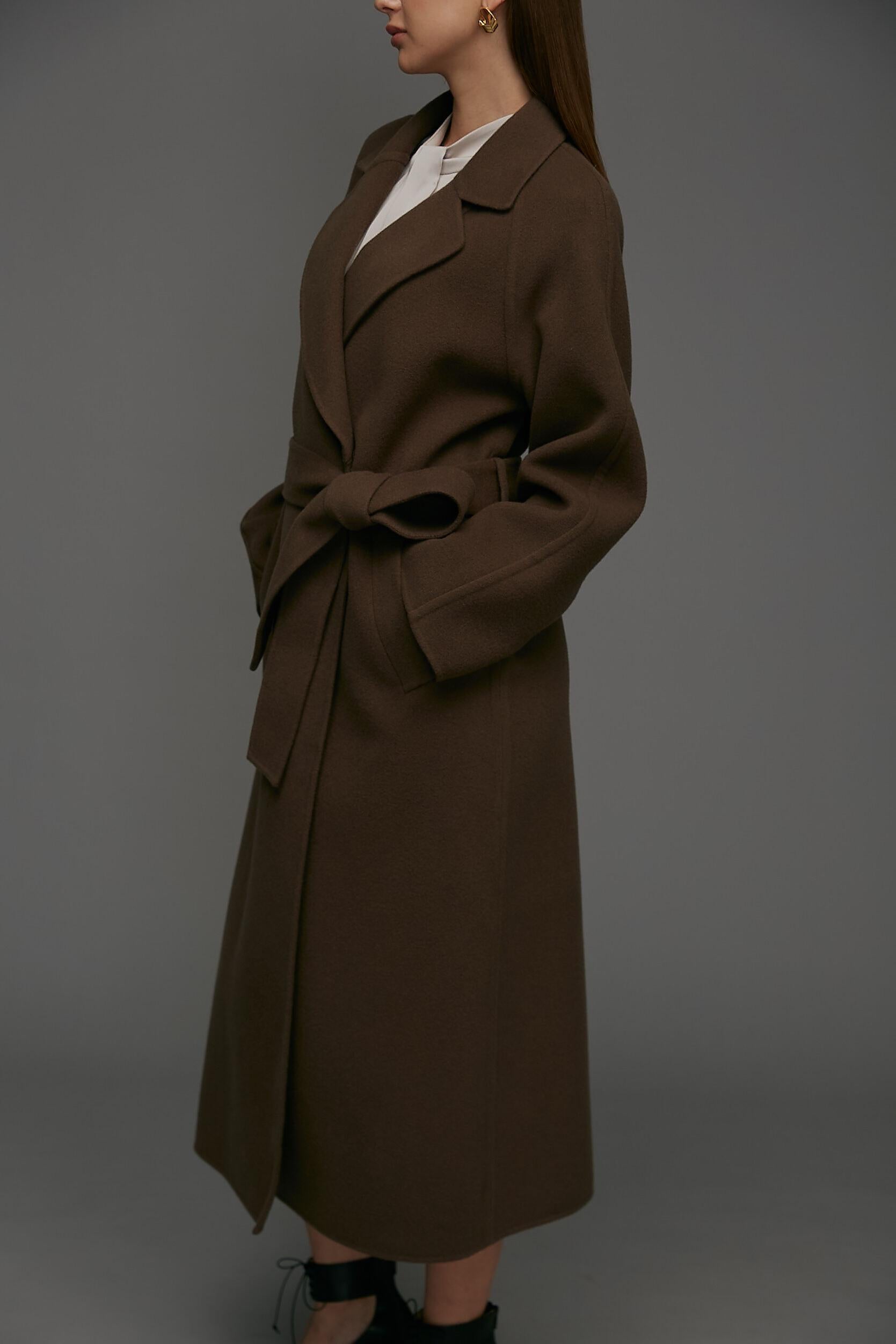 ◆ベルテッドリバーコート ココアブラウン