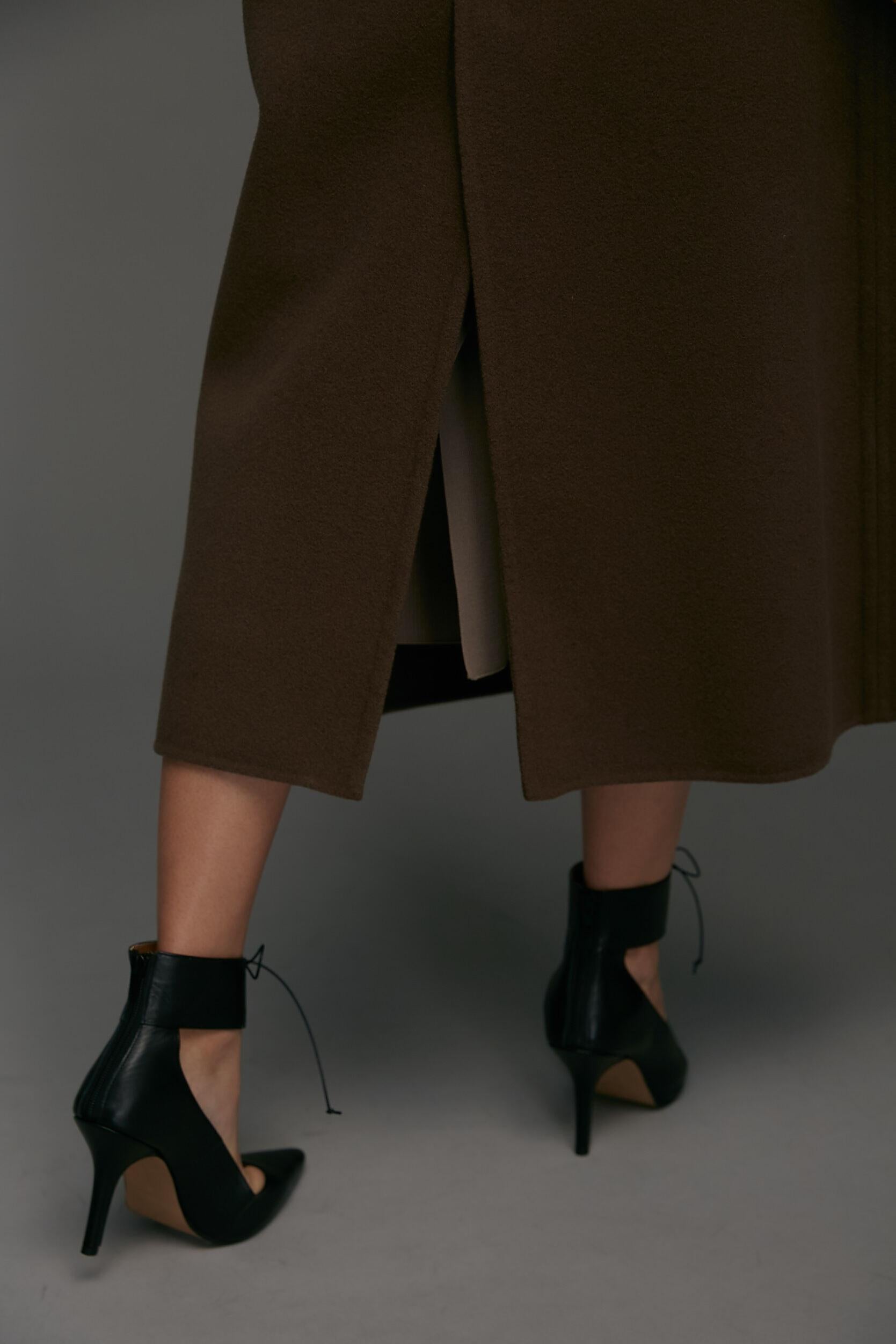 ◆ベルテッドリバーコート ココアブラウン