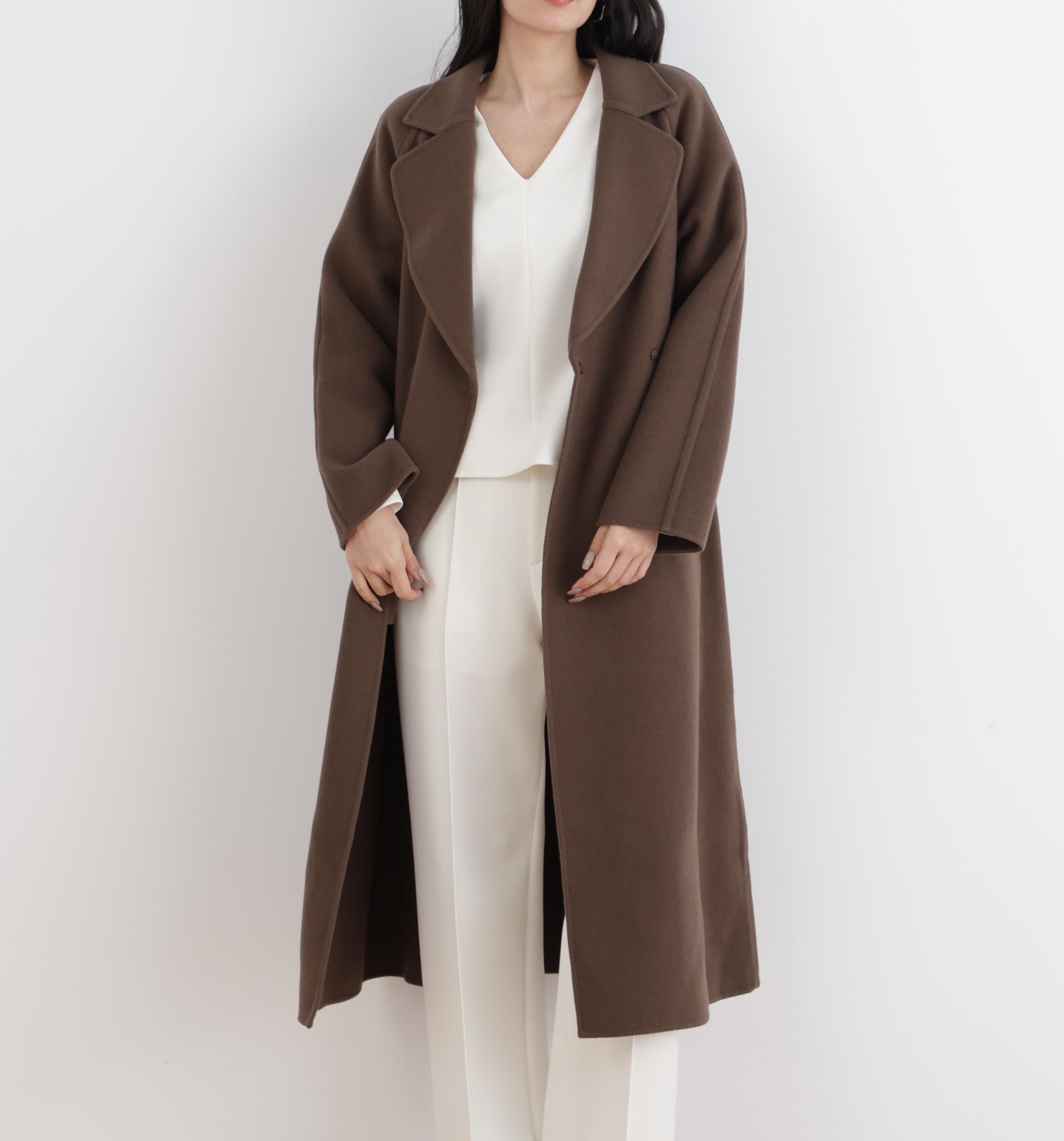 ◆ベルテッドリバーコート ココアブラウン