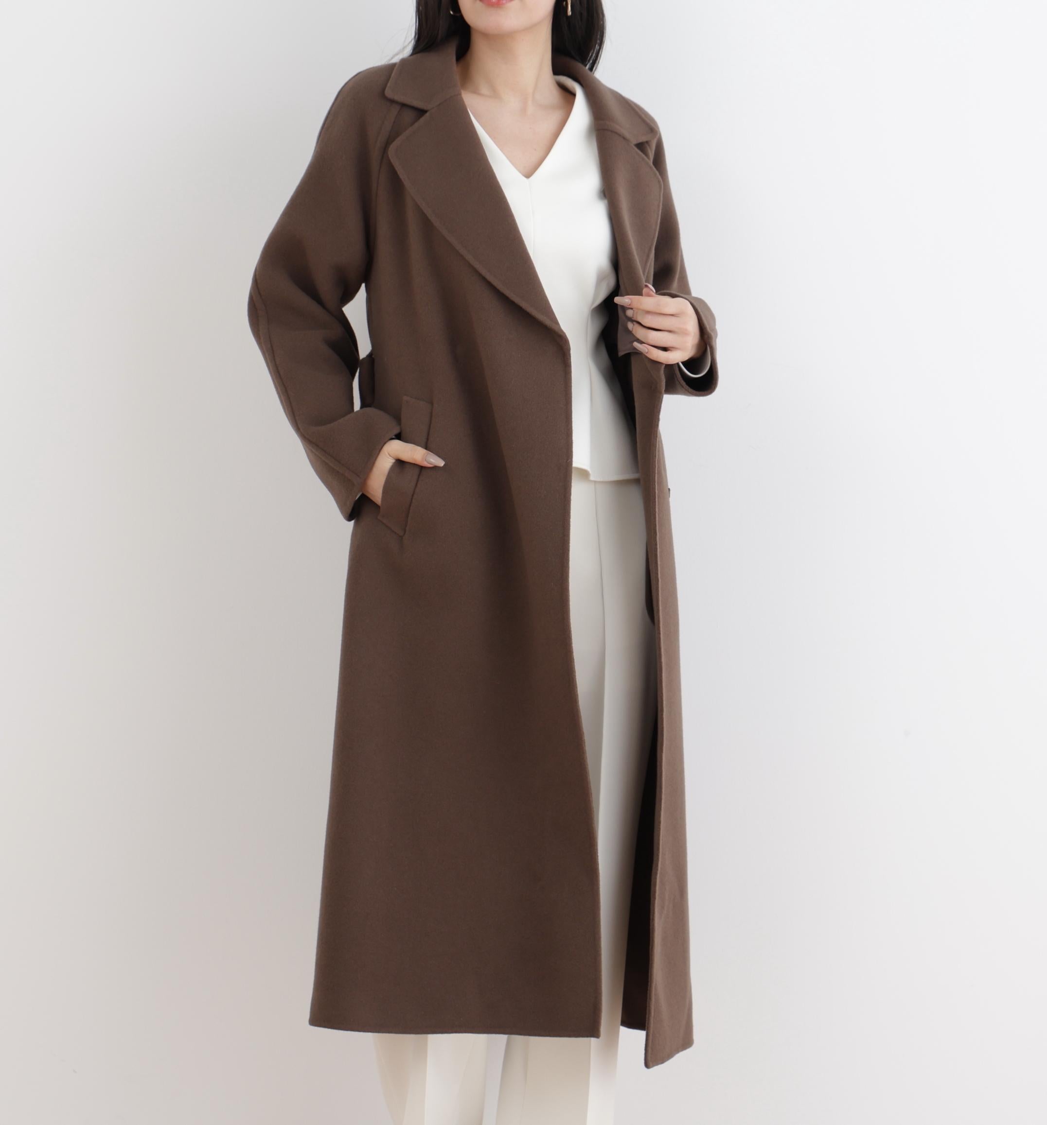 ◆ベルテッドリバーコート ココアブラウン
