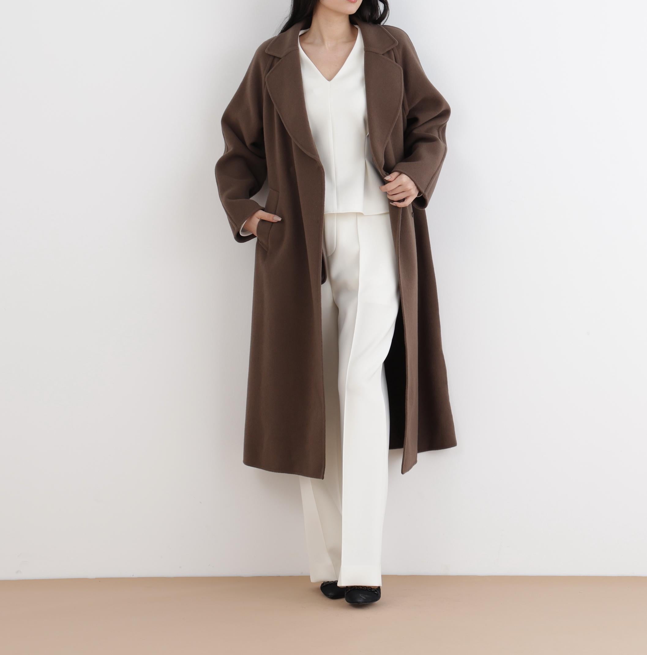 ◆ベルテッドリバーコート ココアブラウン