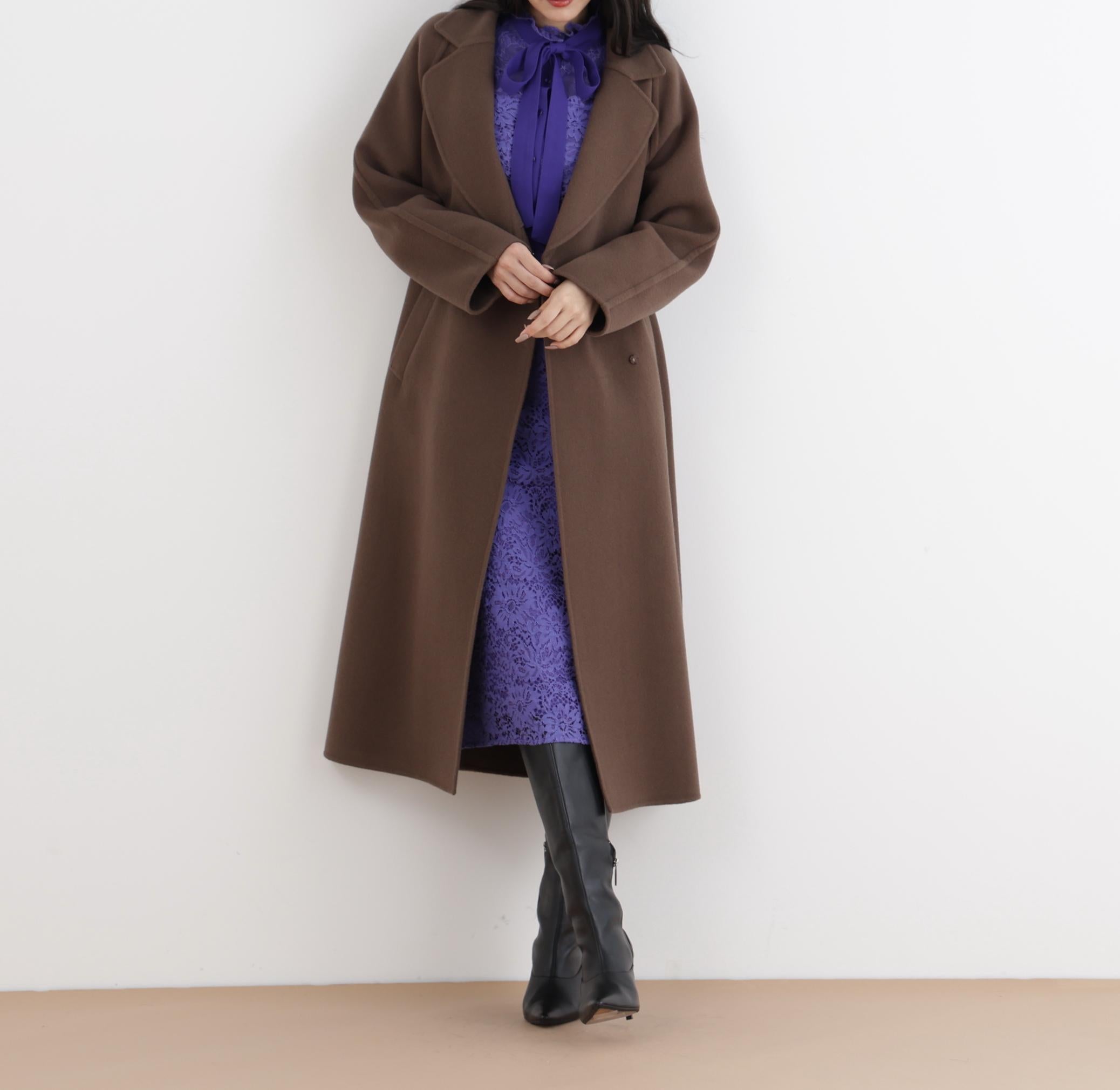 ◆ベルテッドリバーコート ココアブラウン