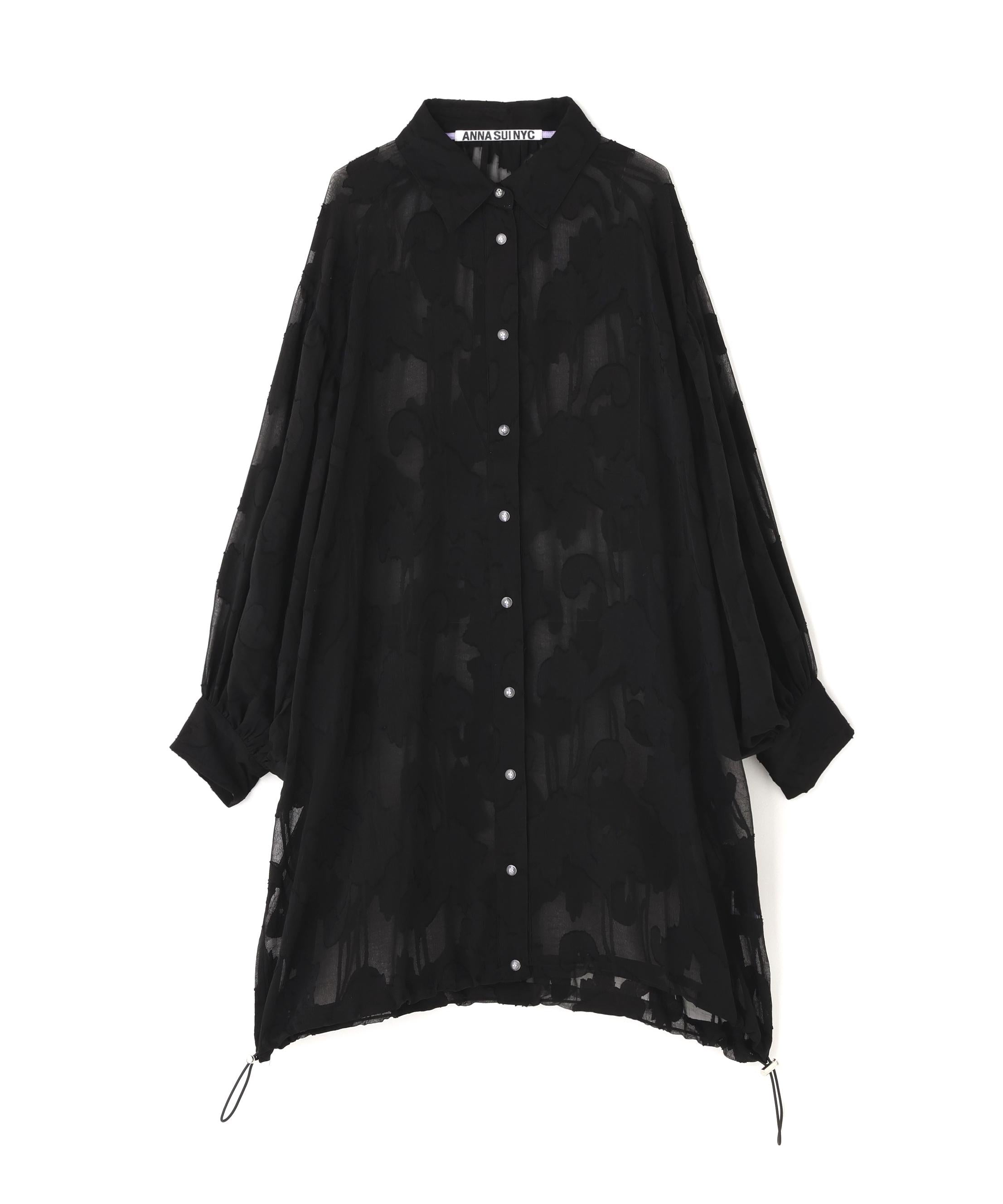 ANNA SUI NYC/アナ スイ エヌワイシー/ジャガード配色シャツ ブラック