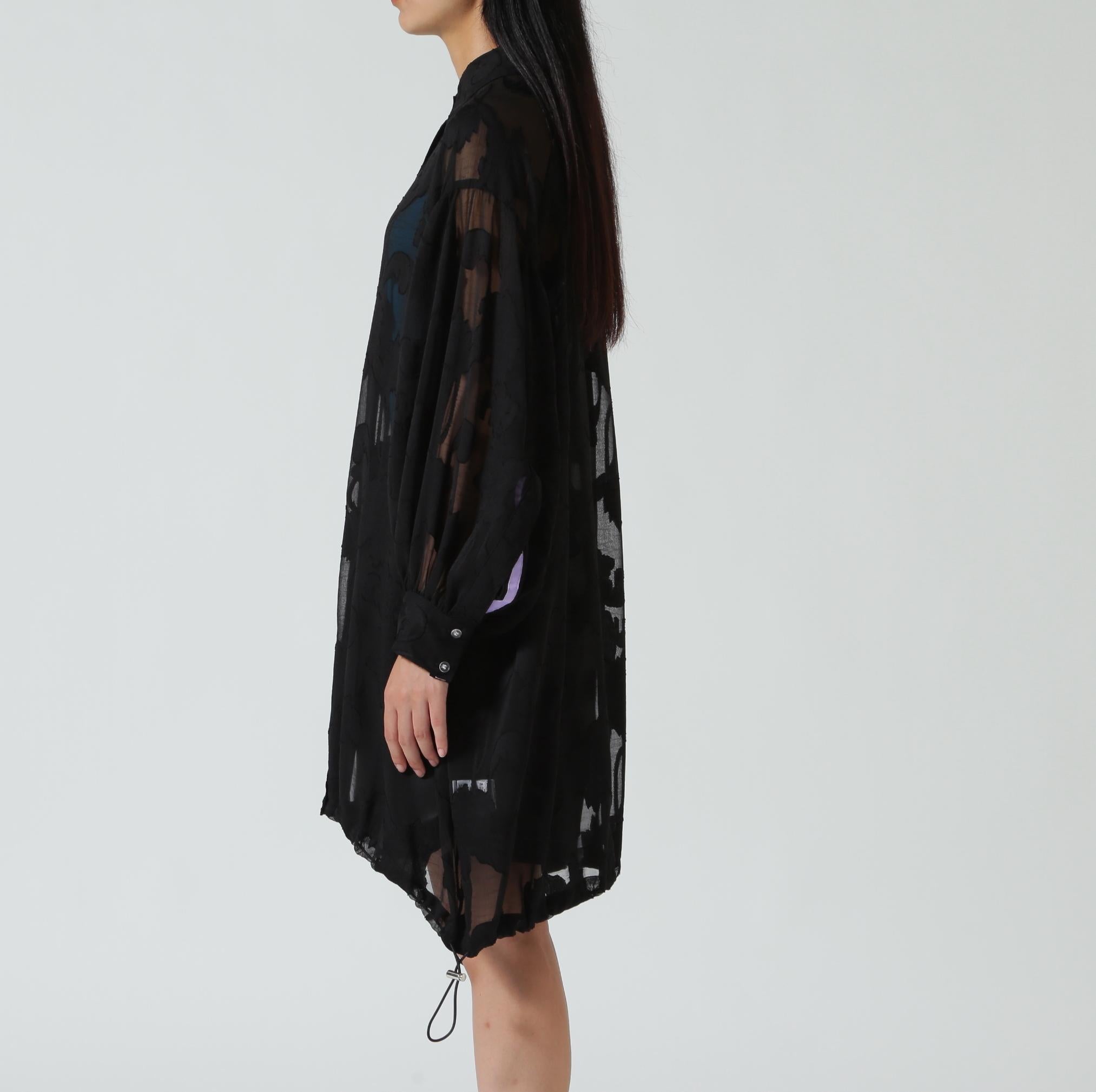 ANNA SUI NYC/アナ スイ エヌワイシー/ジャガード配色シャツ ブラック
