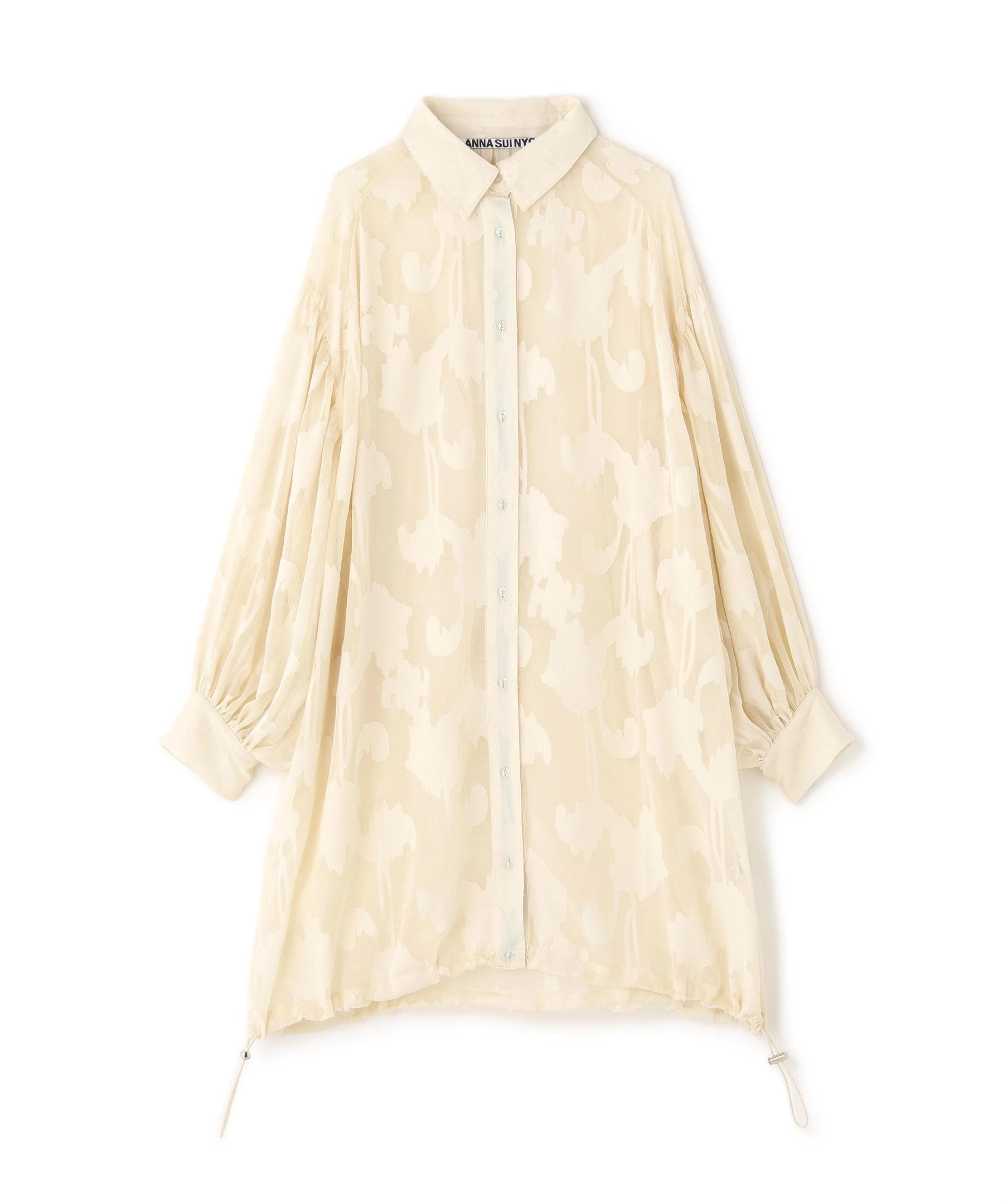 ANNA SUI NYC/アナ スイ エヌワイシー/ジャガード配色シャツ ホワイト