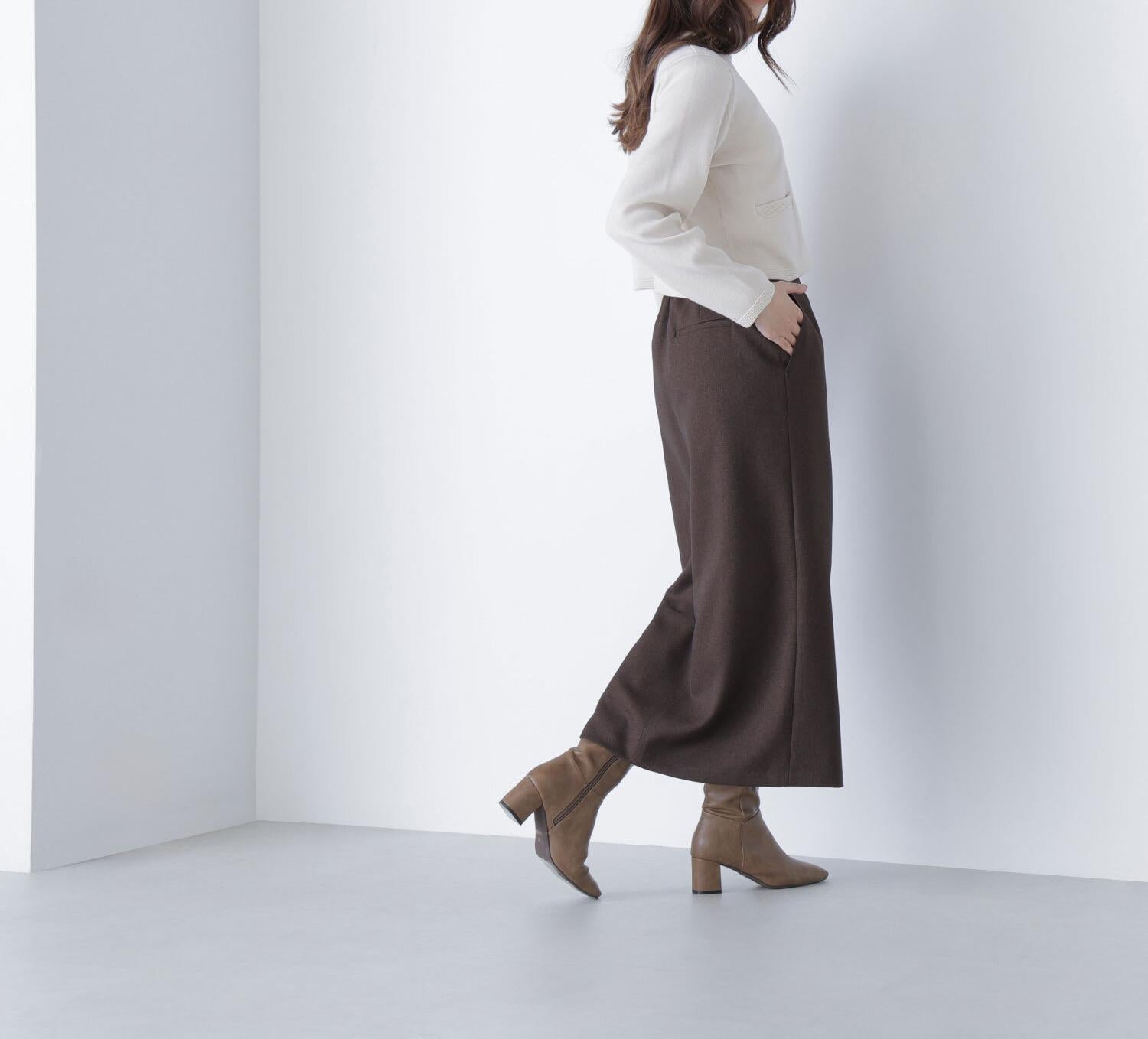 シルクブレンドカーディガン アイボリー1