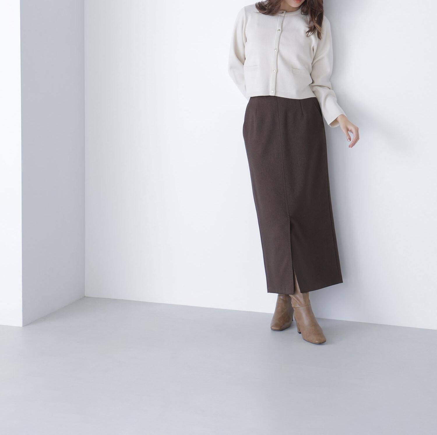 シルクブレンドカーディガン アイボリー1