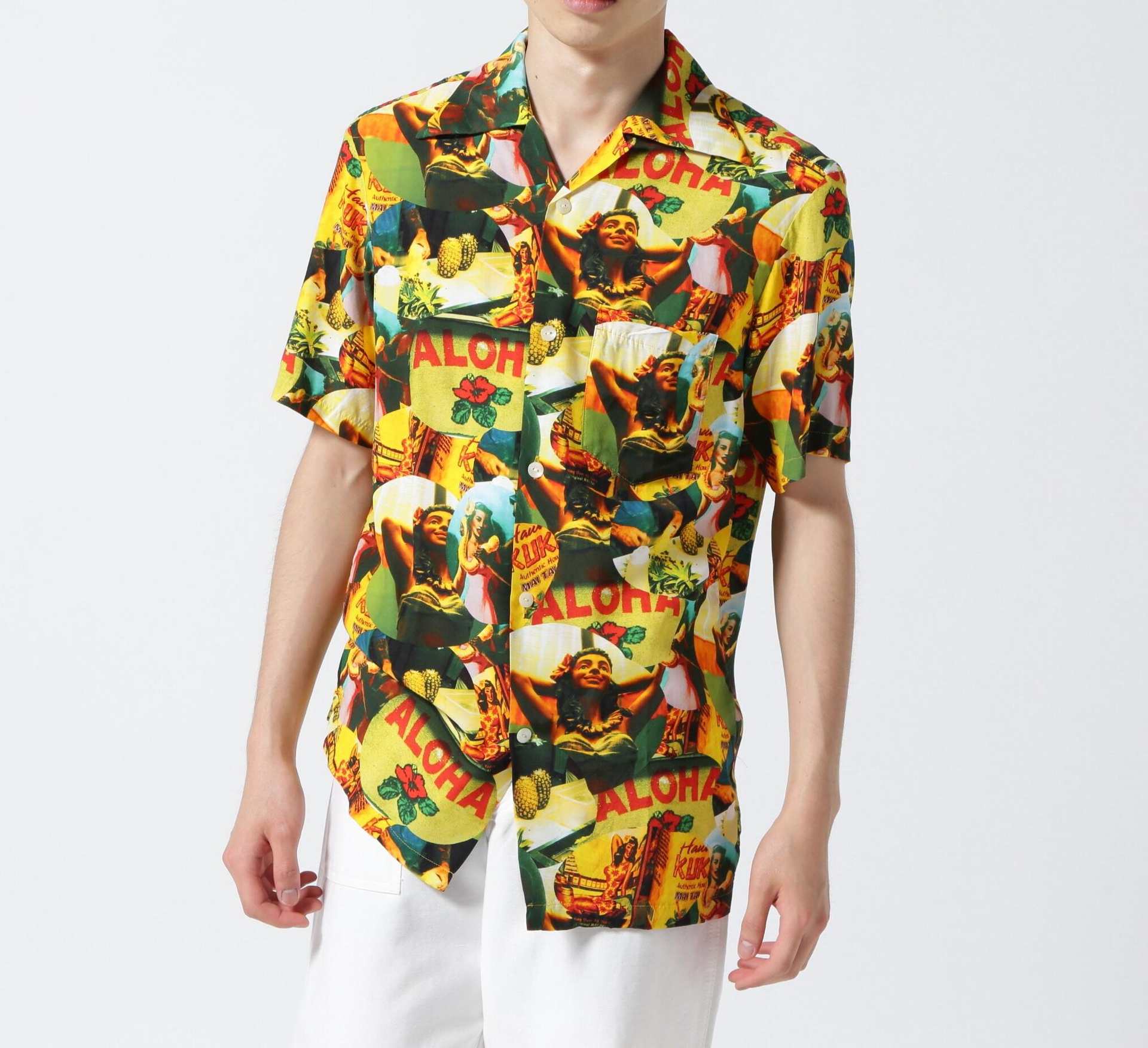 トップス Aloha Rossom WEZ COLLAGE 46 Aloha Blossom/ Aloha Blossom/ WEZ COLLAGE SHIRTS