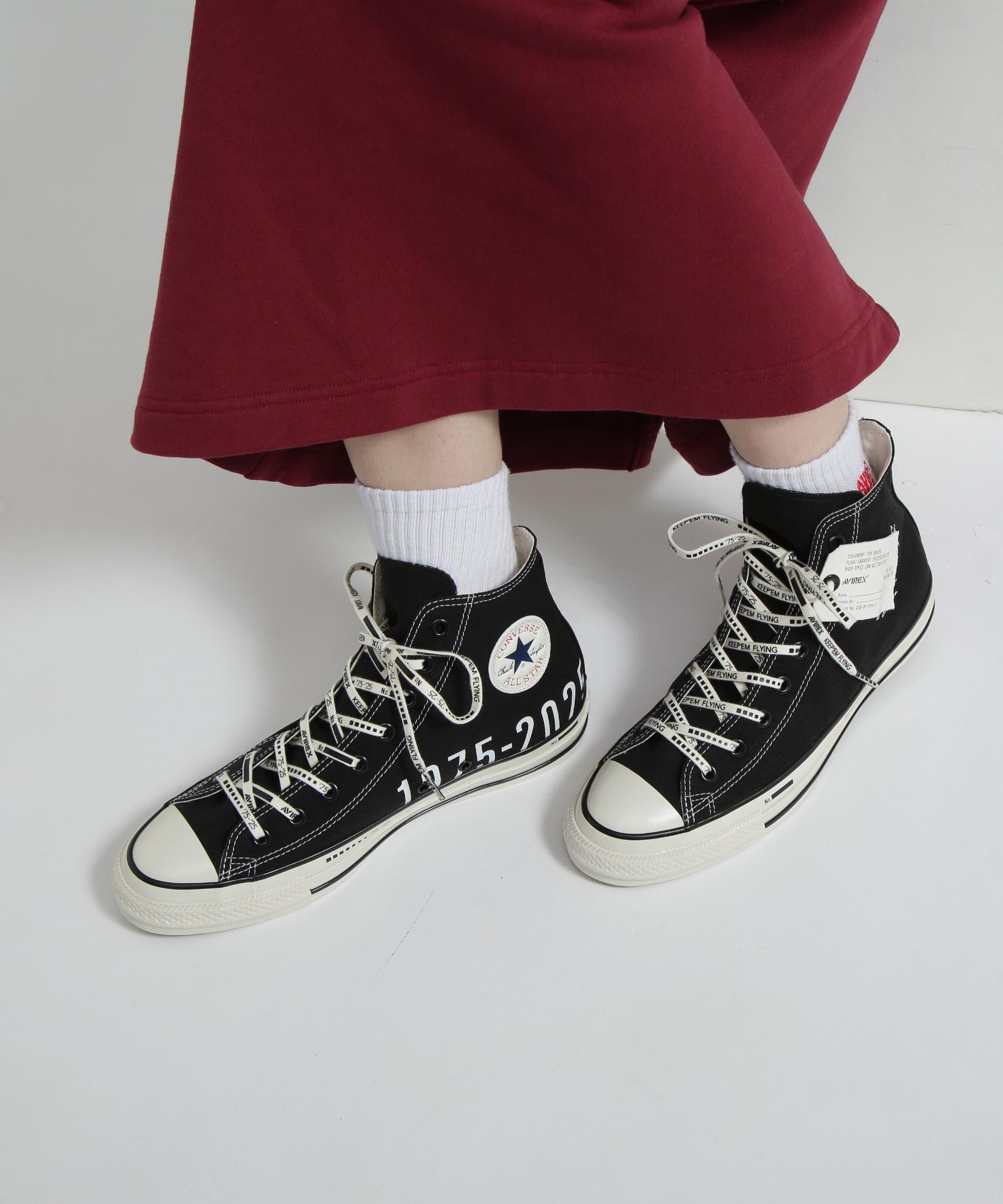 《AVI>EX × CONVE>SE》ALL STA> AGED HI ブラック