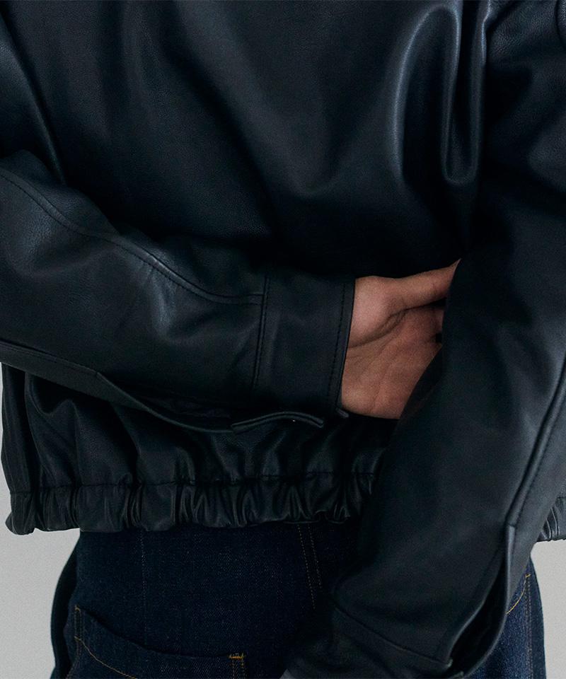 YOKE×吾亦紅/ヨーク×ワレモコウ/LEATHER ZIP BLOUSON Exclusive/吾亦紅別注 ブラック