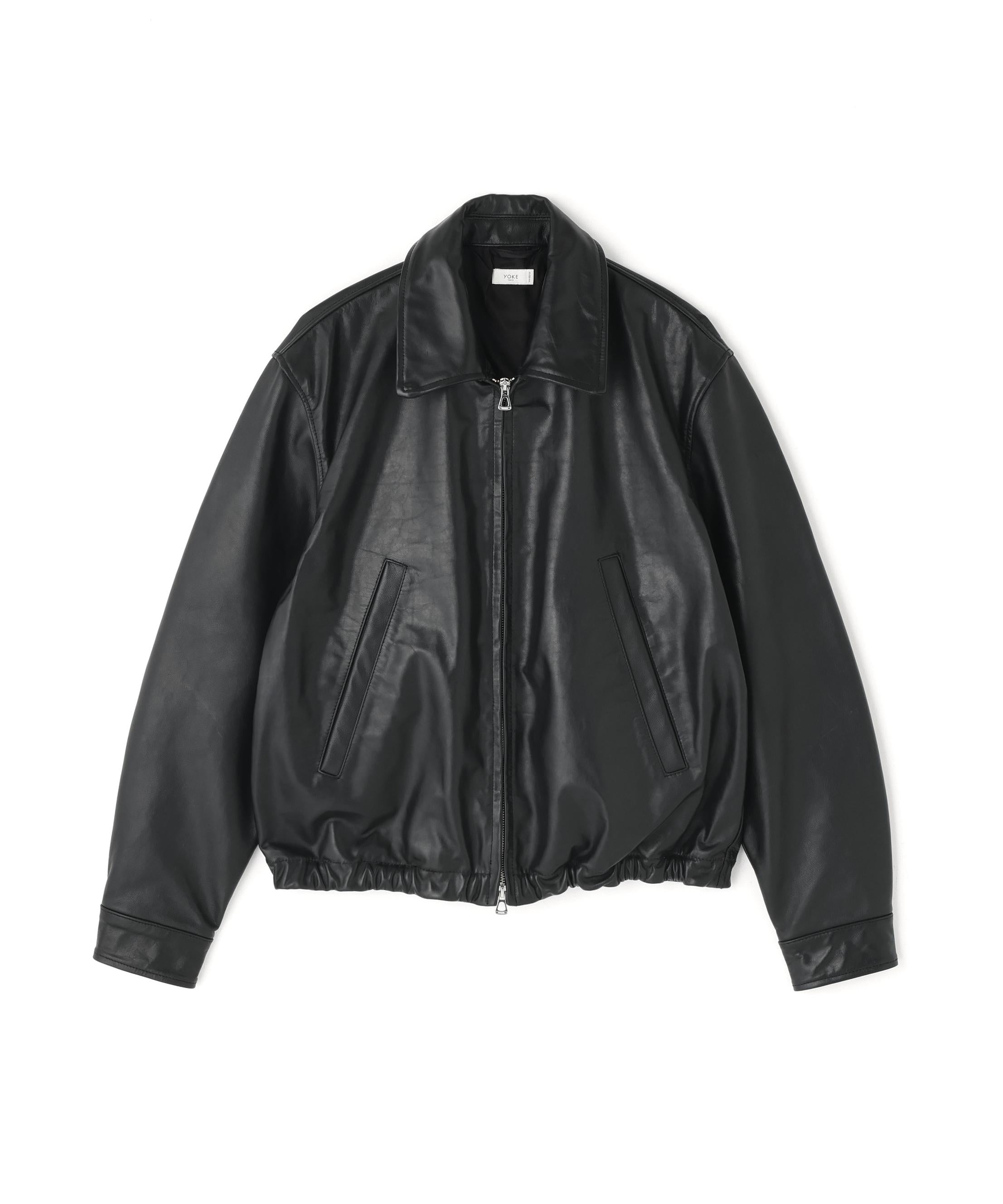 YOKE×吾亦紅/ヨーク×ワレモコウ/LEATHER ZIP BLOUSON Exclusive/吾亦紅別注 ブラック