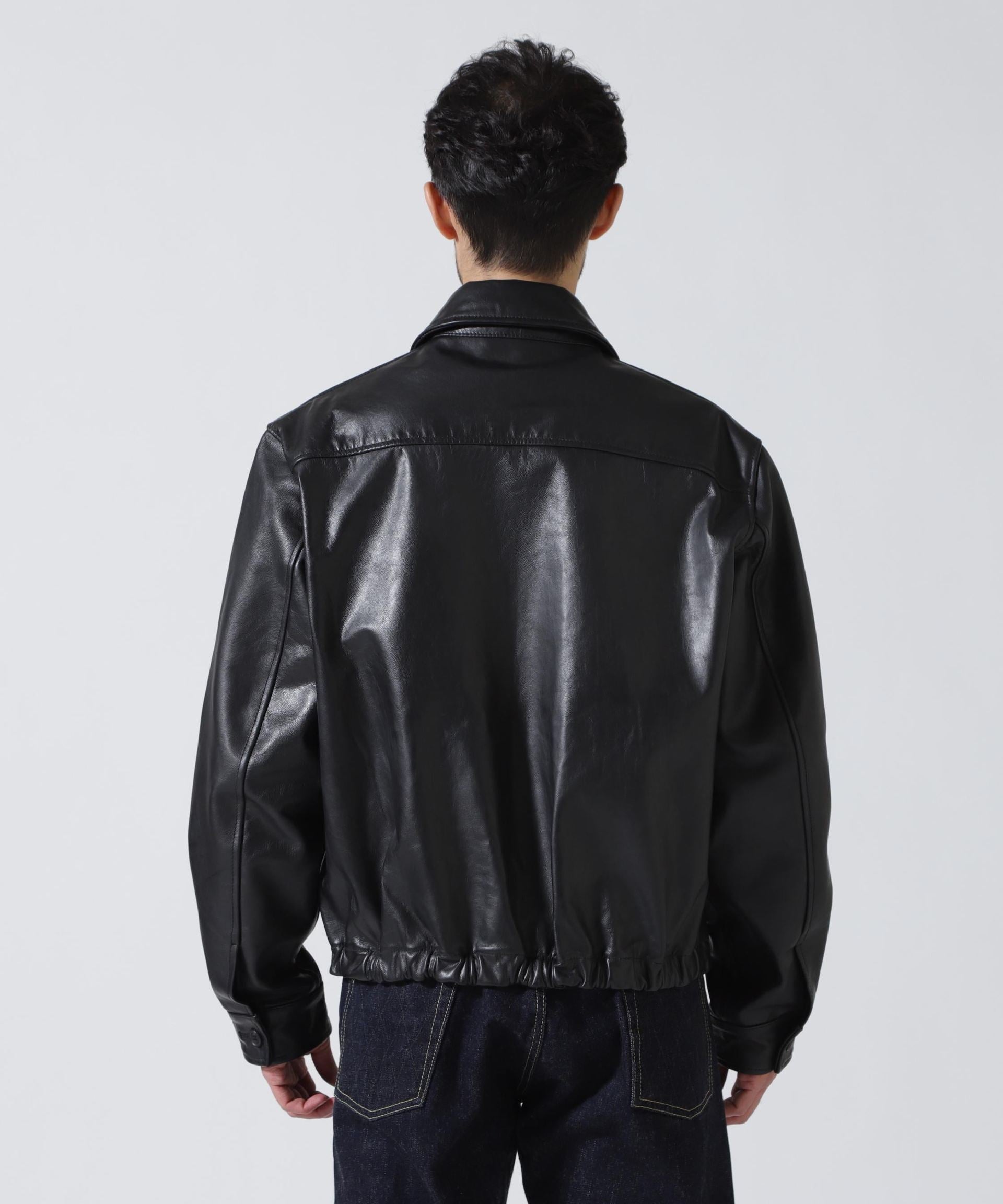 YOKE×吾亦紅/ヨーク×ワレモコウ/LEATHER ZIP BLOUSON Exclusive/吾亦紅別注 ブラック