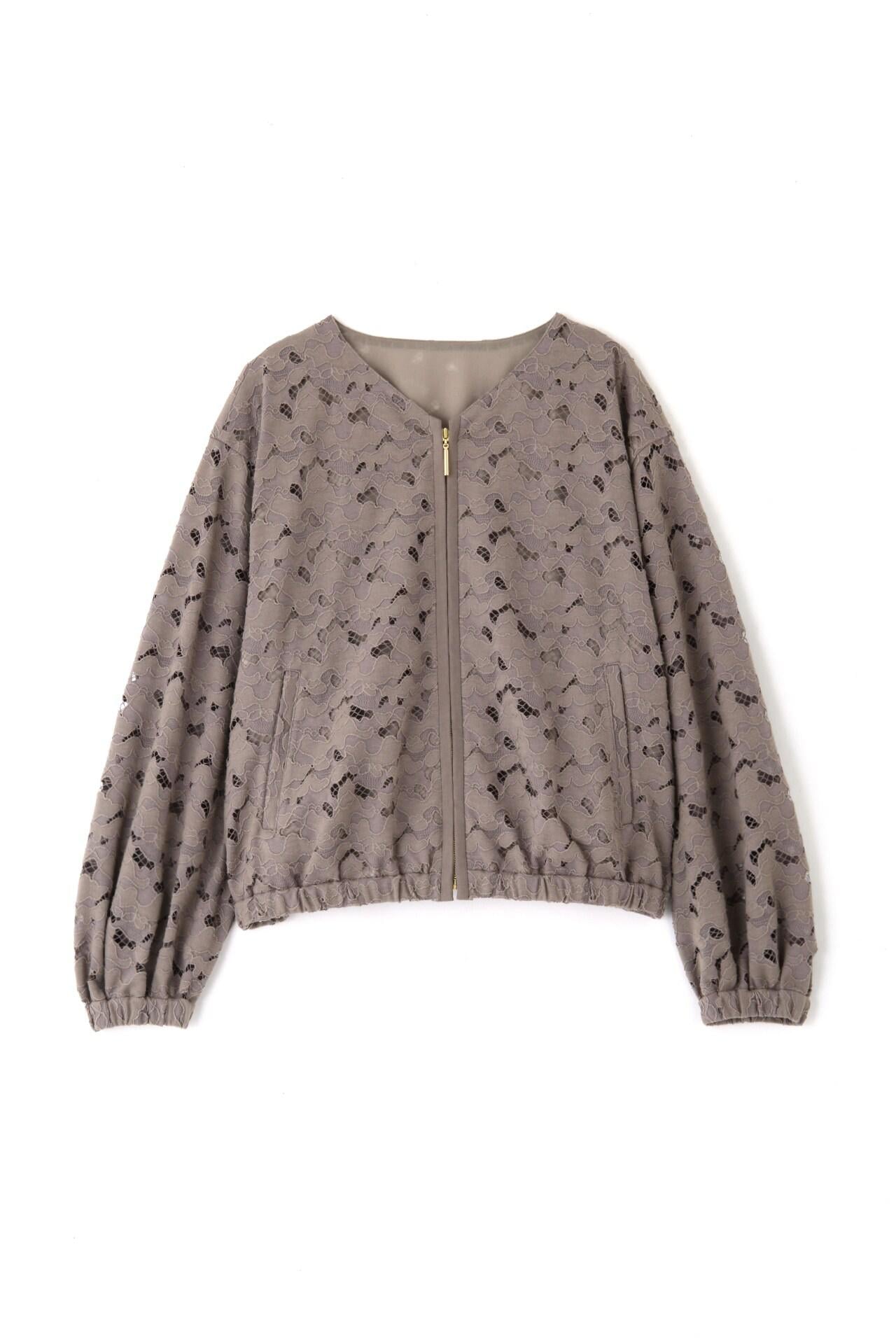 ◆レースジップブルゾン モカ6