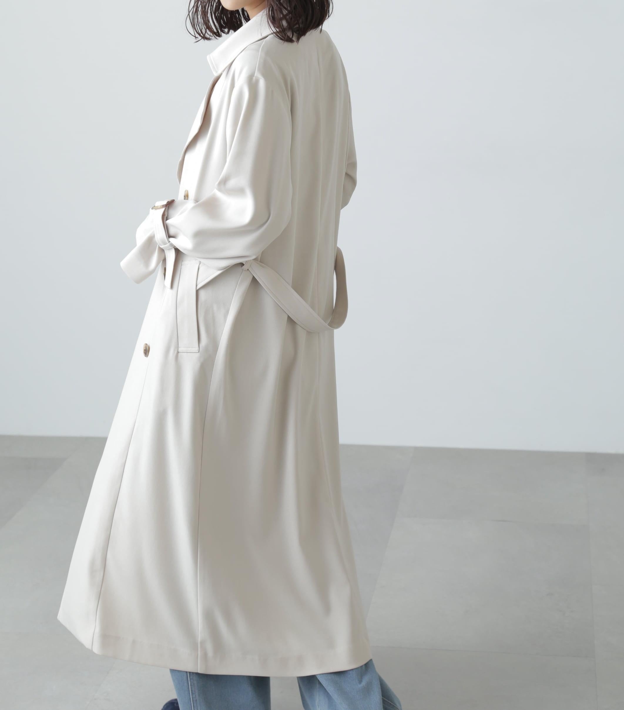 ケープ付きロングトレンチコート アイボリー