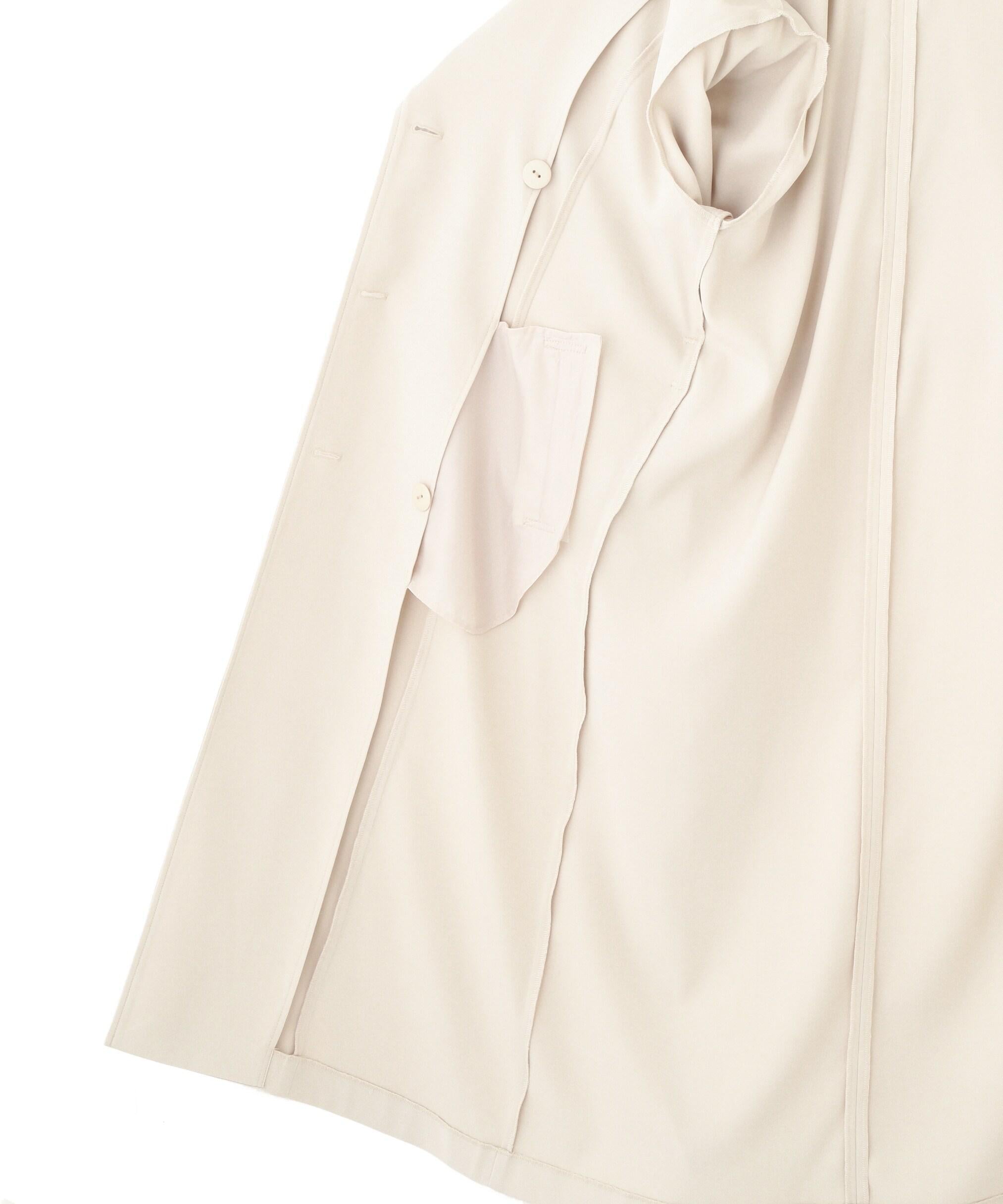 ケープ付きロングトレンチコート アイボリー