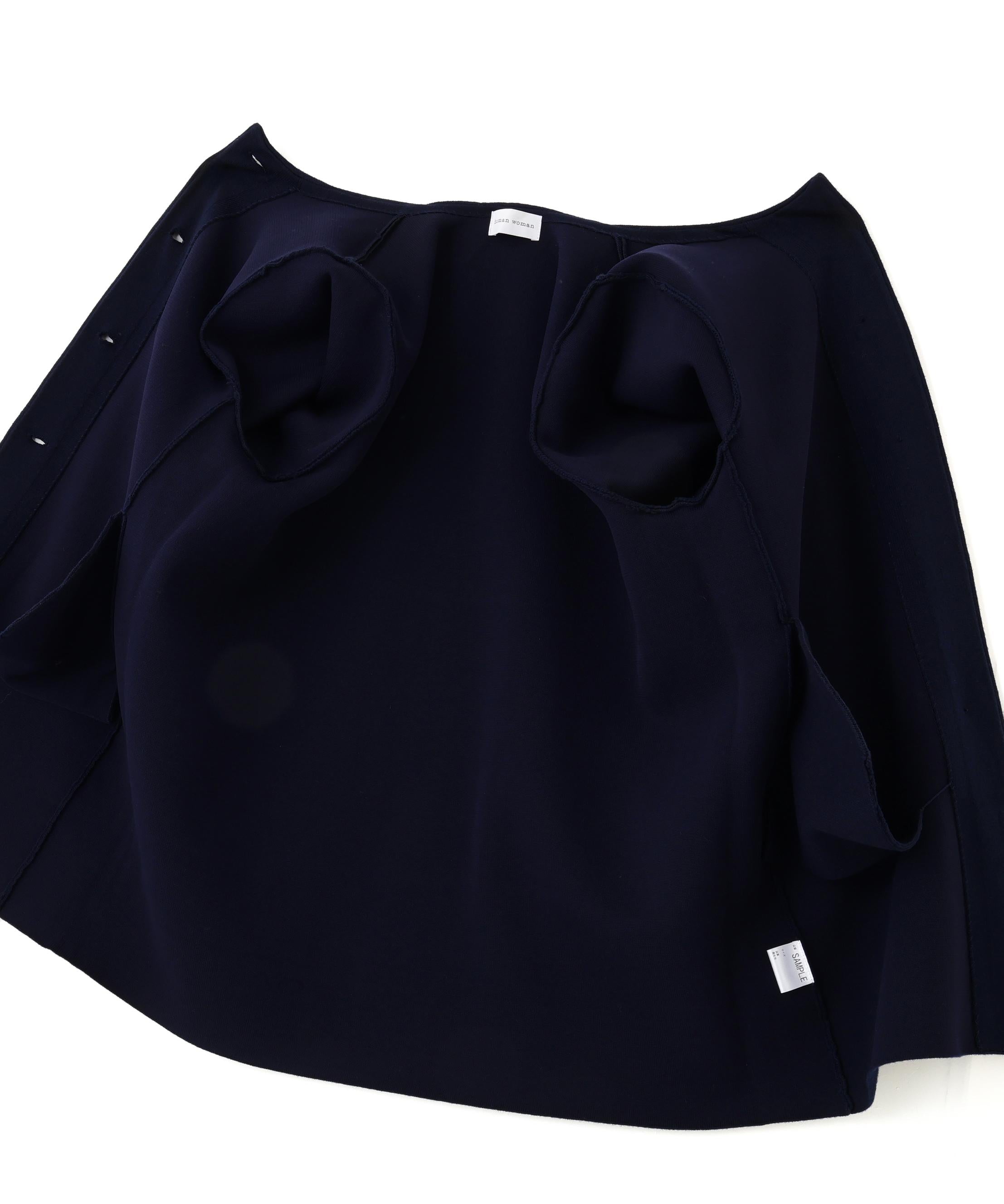 接結ニットコート ネイビー