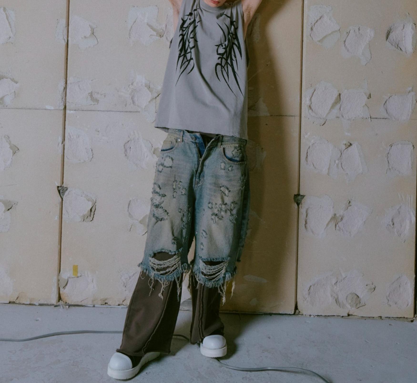 F><13NDS /フレンズ/HDK DENIM SHO>TS ブルー