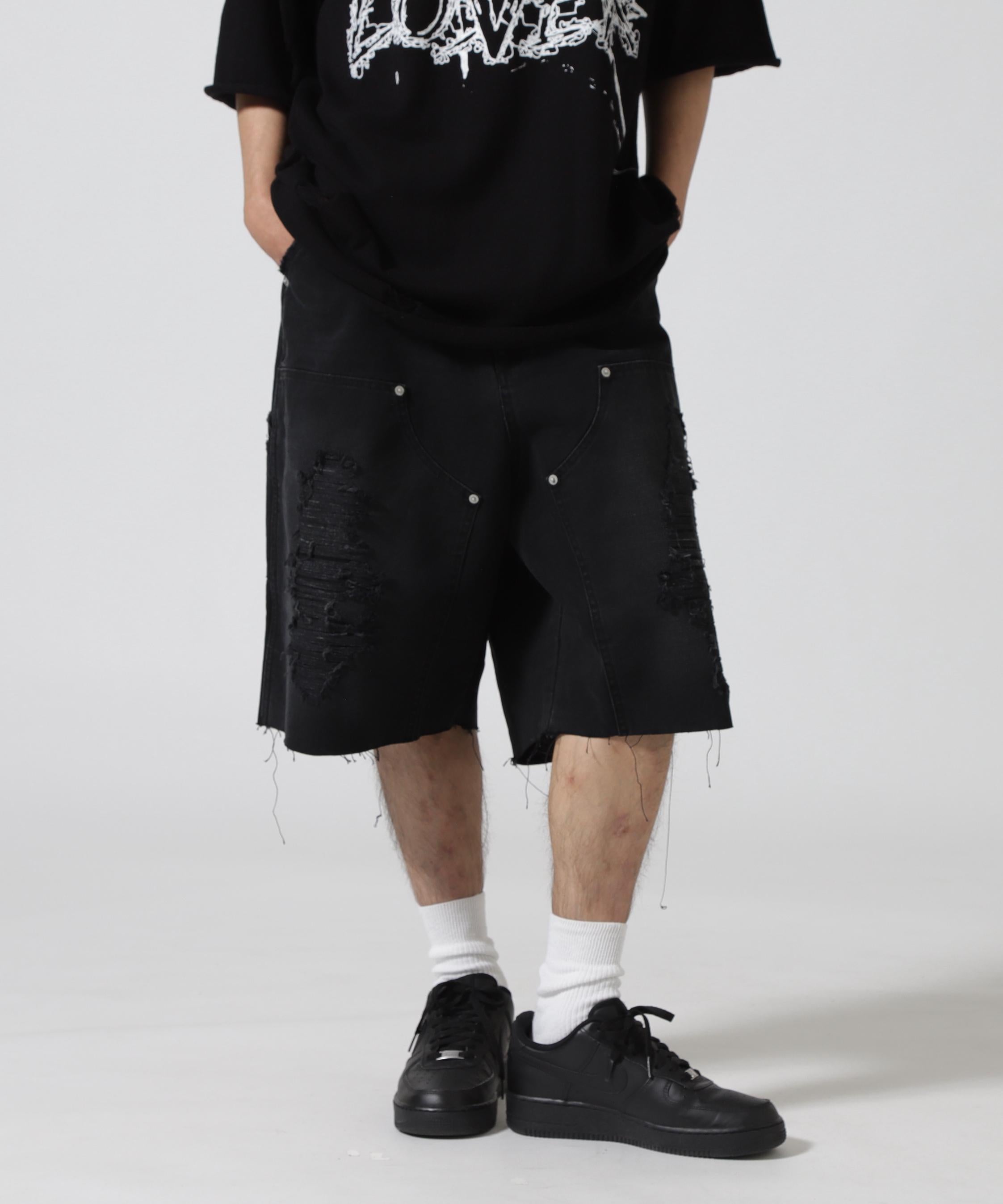 F><13NDS/フレンズ/DOURLE KNEE SHO>TS ブラック