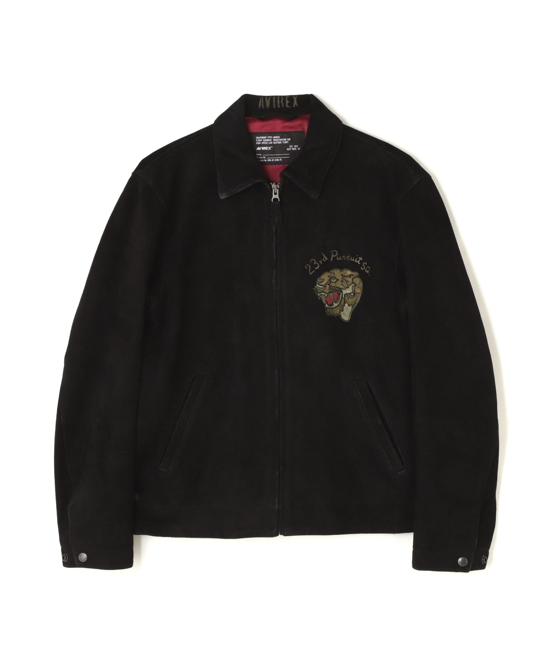 AGED SUEDE SOUVENI> JACKET / エイジド スウェード スーベニアジャケット / AVI>EX / アヴィレックス ブラック