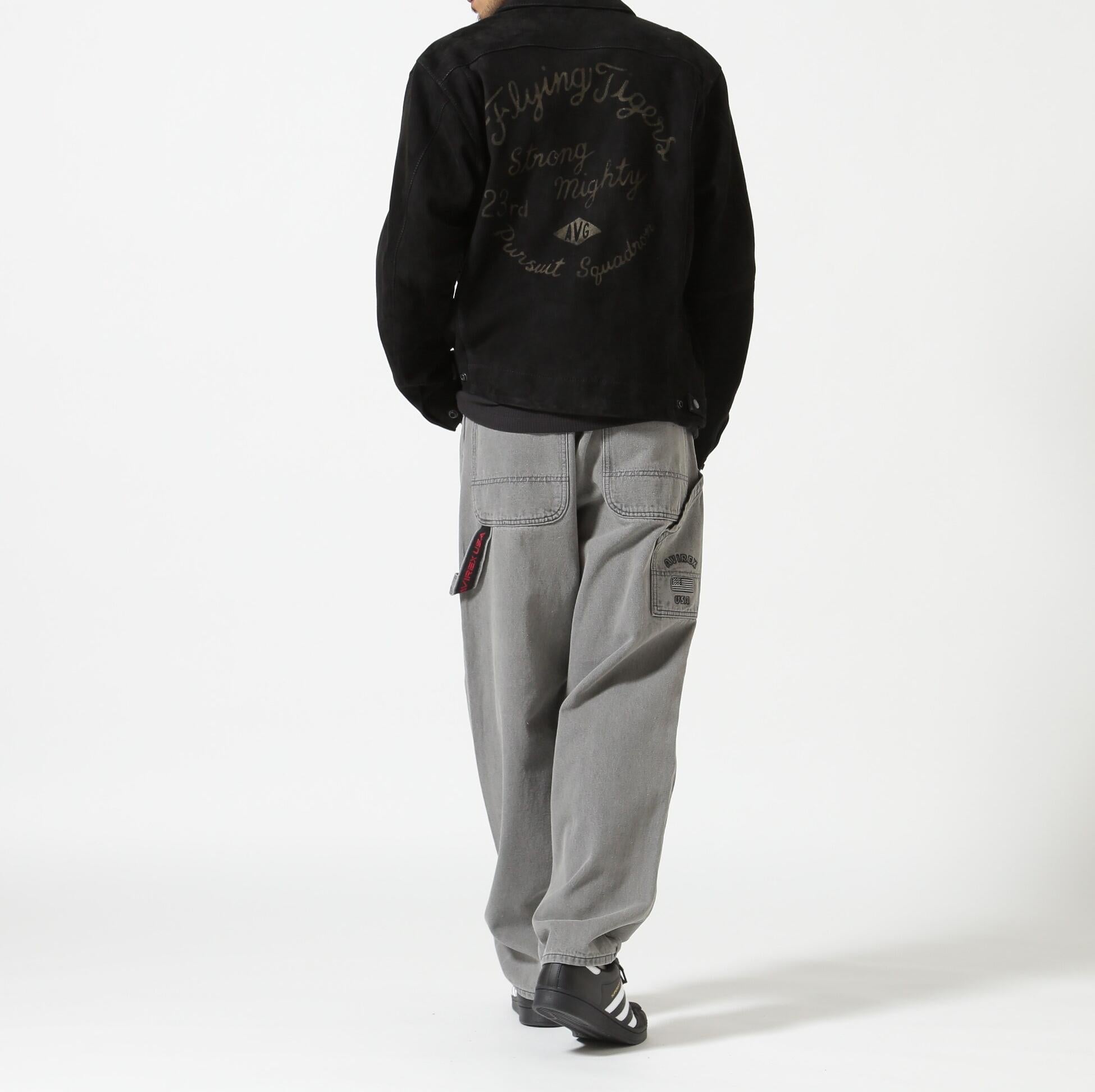 AGED SUEDE SOUVENI> JACKET / エイジド スウェード スーベニアジャケット / AVI>EX / アヴィレックス ブラック