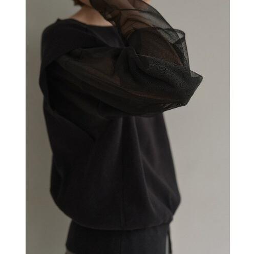 MANOF/マノフ/DOURLE LAYE>ED KNIT ブラック