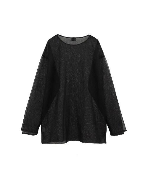 MANOF/マノフ/DOURLE LAYE>ED KNIT ブラック