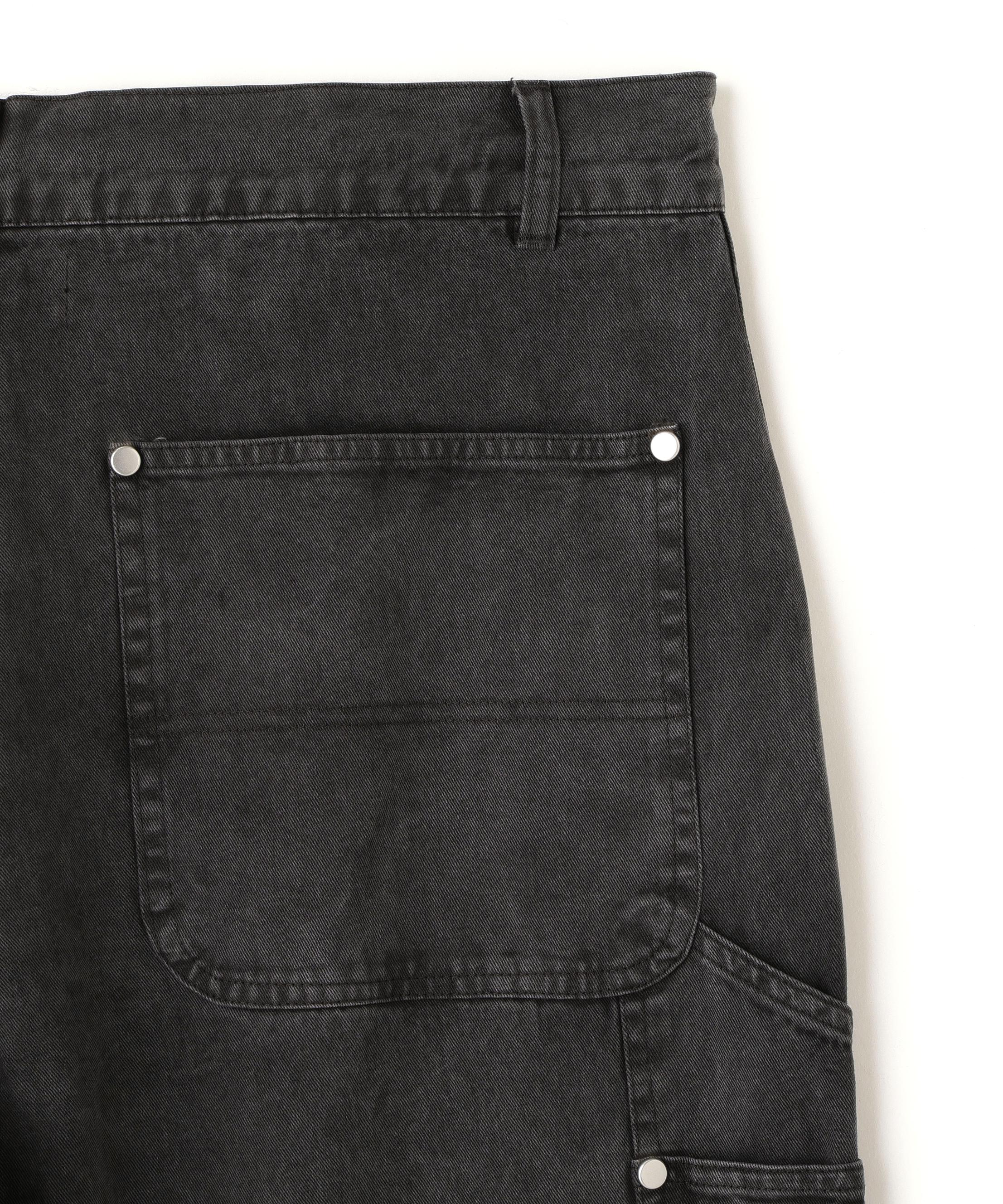 DankeSchon/ダンケシェーン/PIGMENT TWILL W-KNEE PANTS ブラック