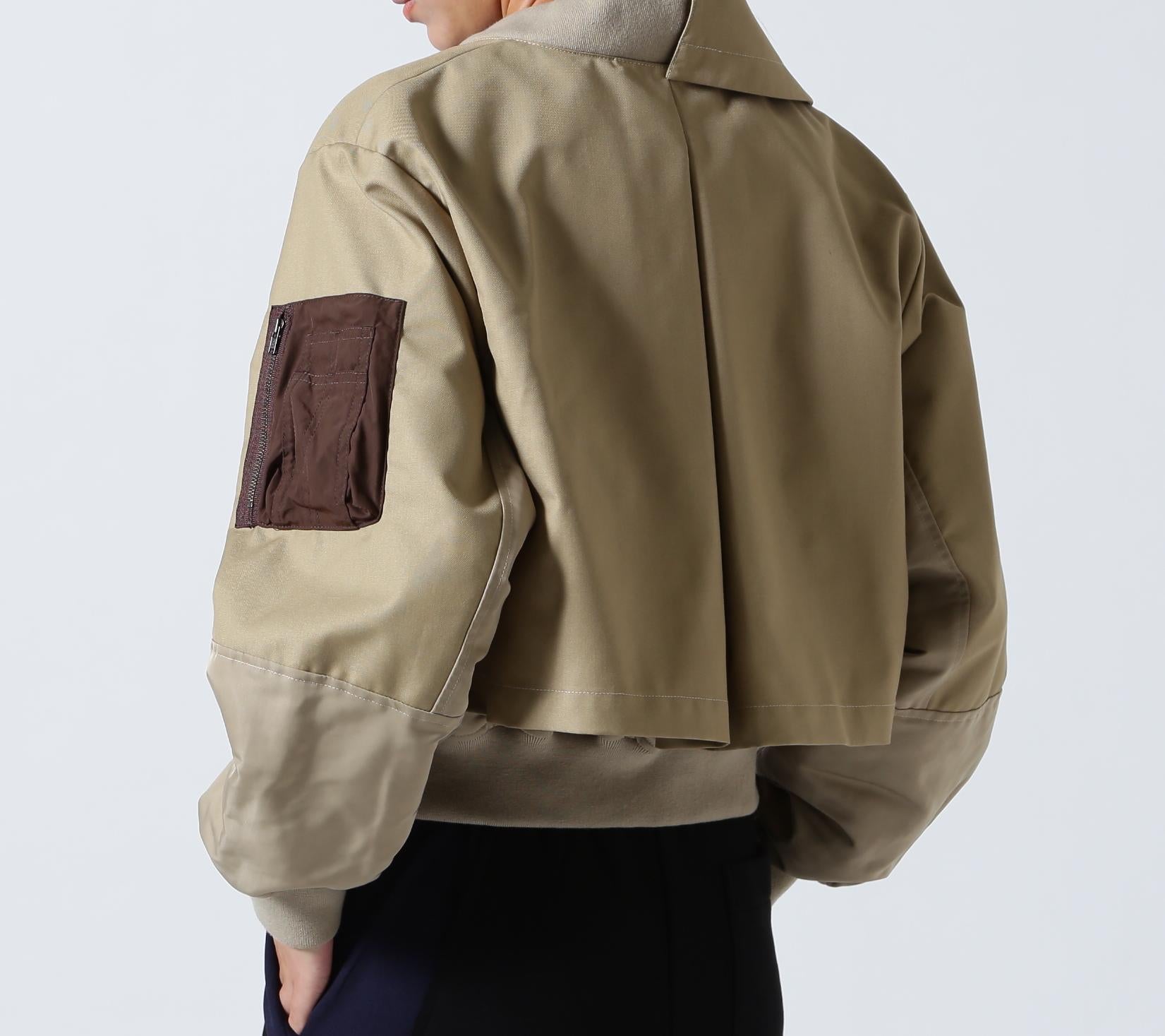 AULA AILA（アウラ アイラ）別注トレンチMA-1 ベージュ