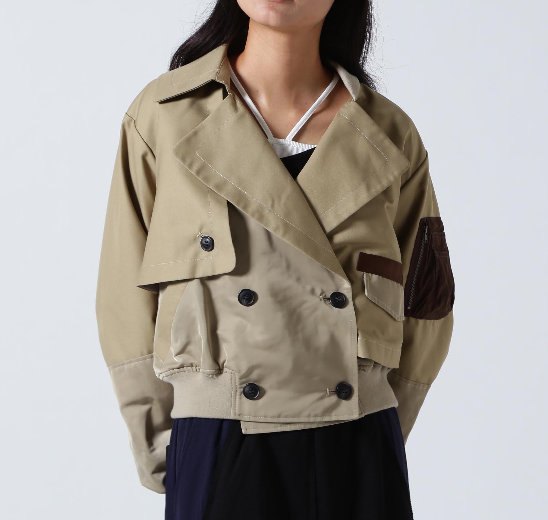 AULA AILA（アウラ アイラ）別注トレンチMA-1 ベージュ