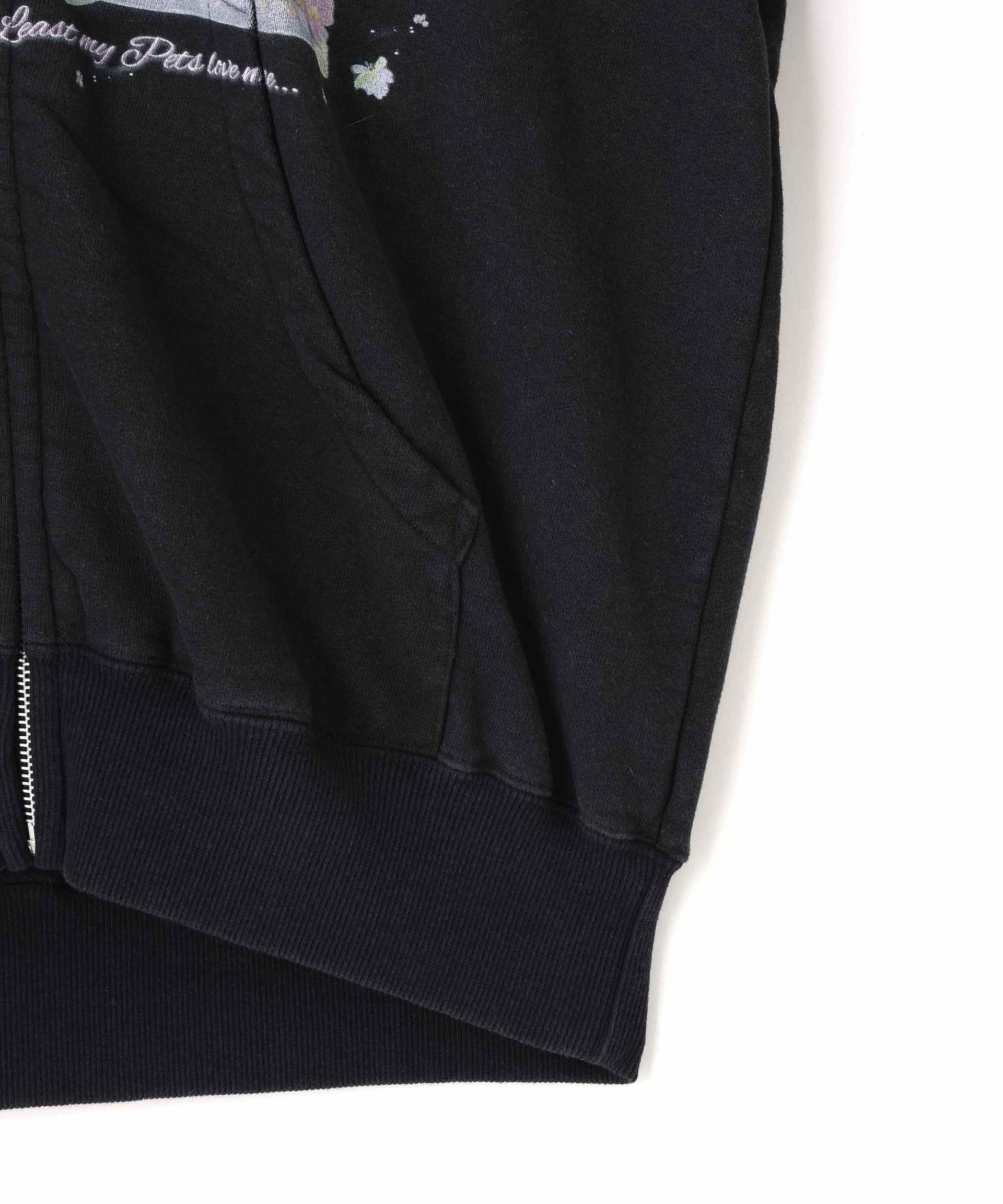 doublet/FURRY COLLAR ZIP-UP HOODIE