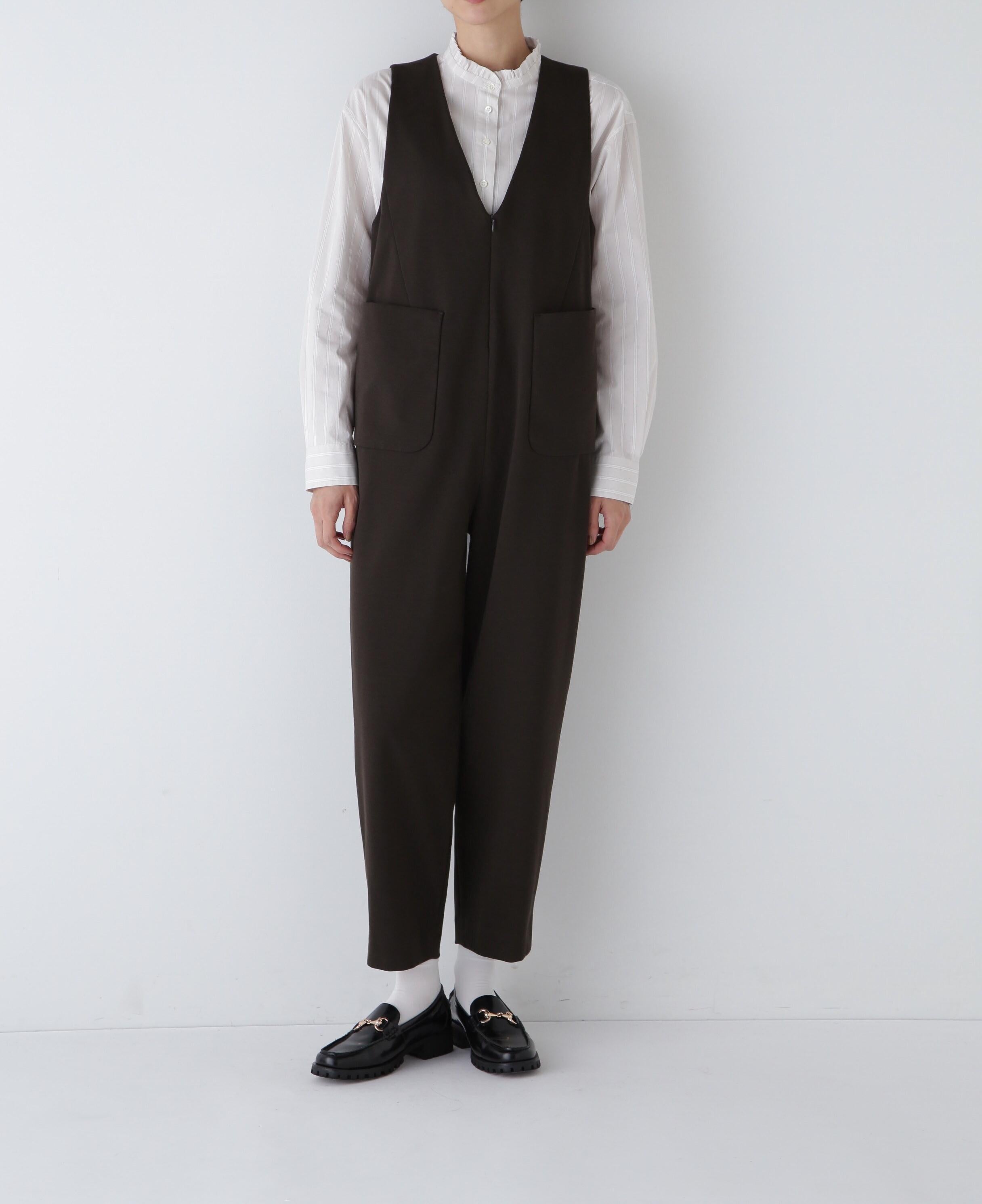 ◆ストレッチポンチオールインワン ブラウン