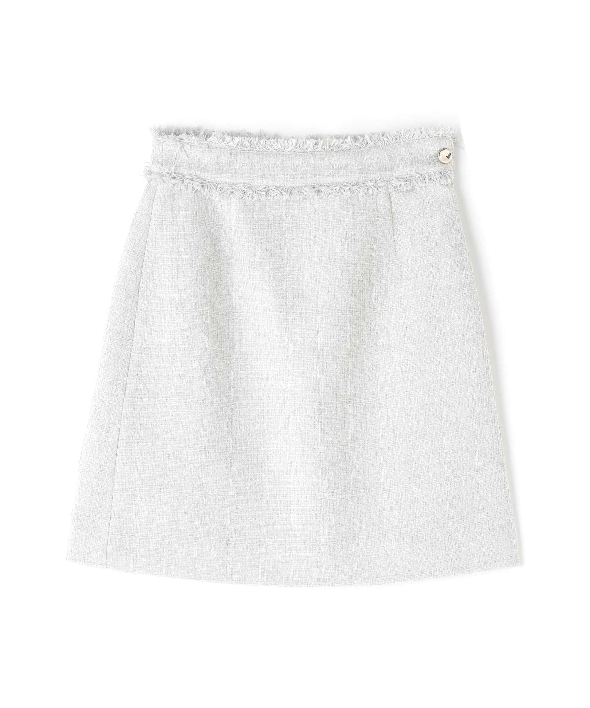 ムジツイードミニスカート ライトグレー