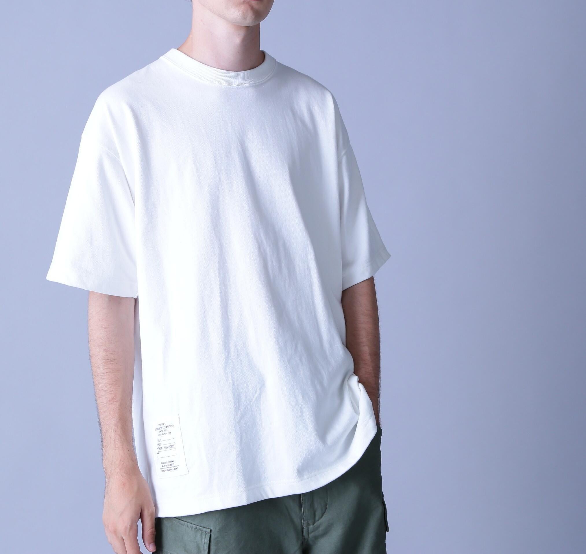 RASIC HEAVYWEIGHT S/S T-SHI>T / ベーシック ヘビーウェイト 半袖 Tシャツ/ AVI>EX / アヴィレッ ホワイト