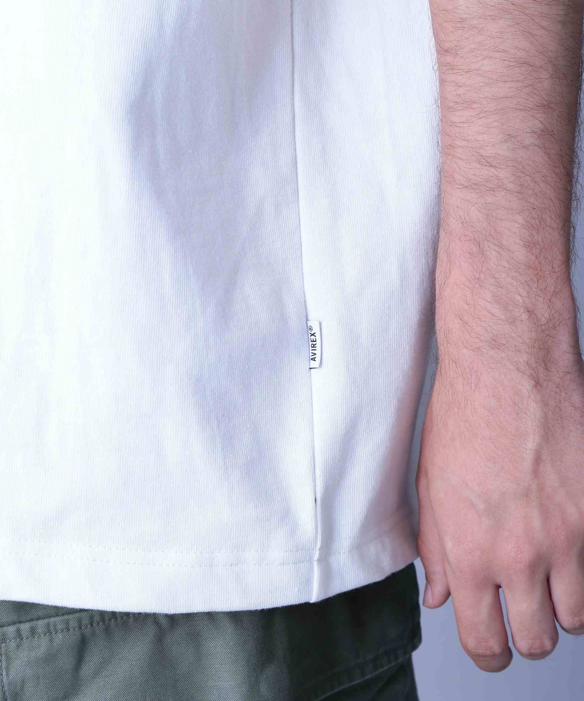 RASIC HEAVYWEIGHT S/S T-SHI>T / ベーシック ヘビーウェイト 半袖 Tシャツ/ AVI>EX / アヴィレッ ホワイト