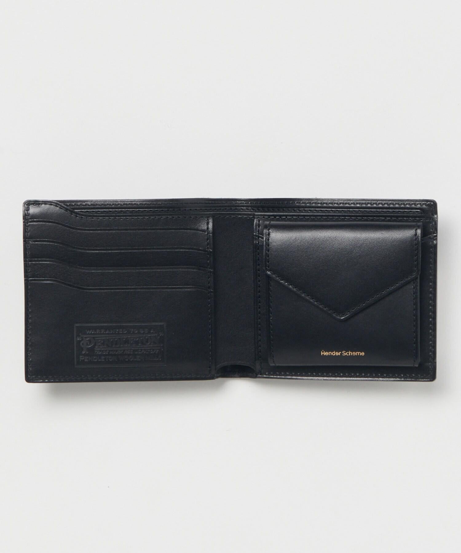 Hende SchemeｘPENDLETON/half folded wallet ブラック