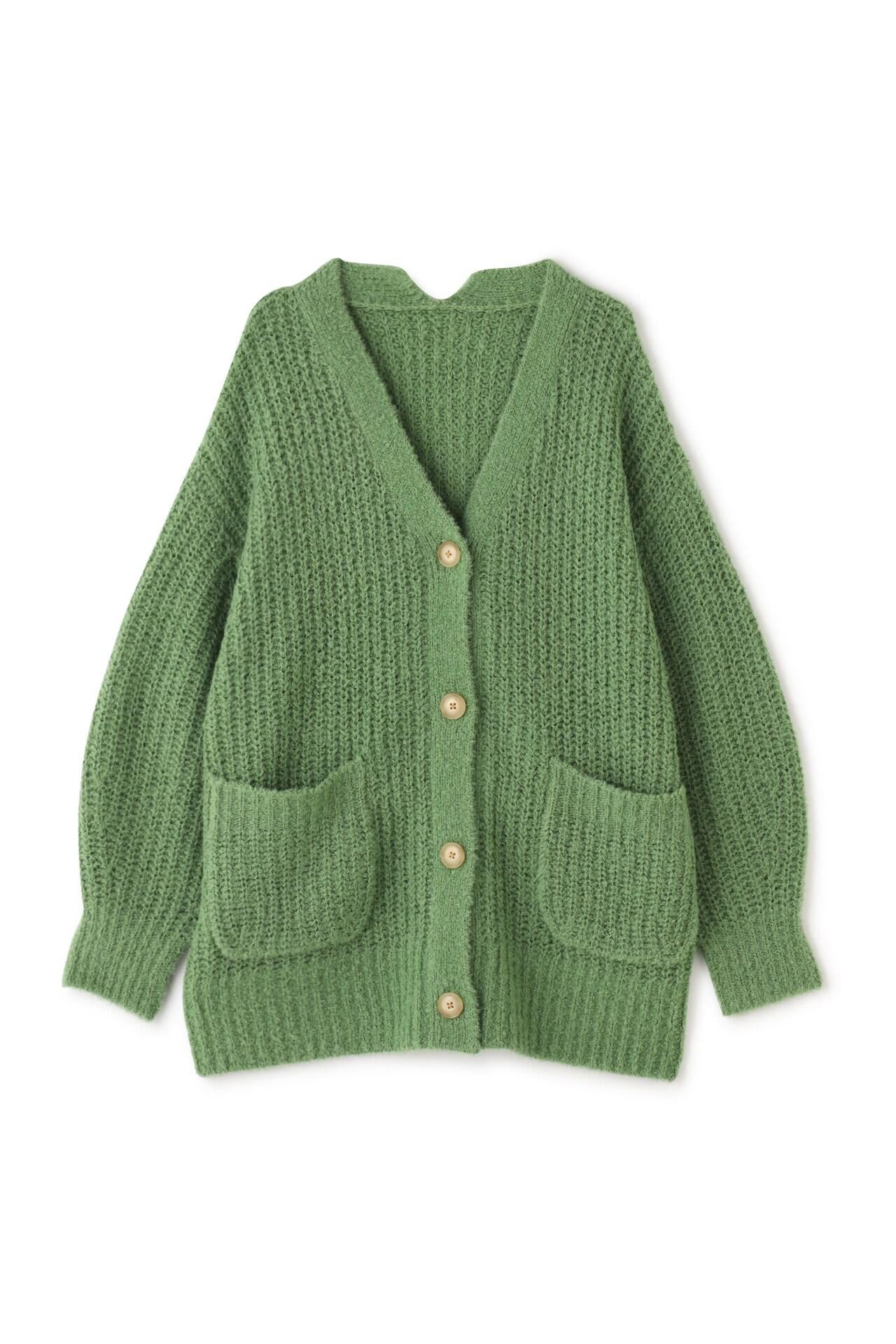 ◆ブークレ片畦2WAYはおり グリーン