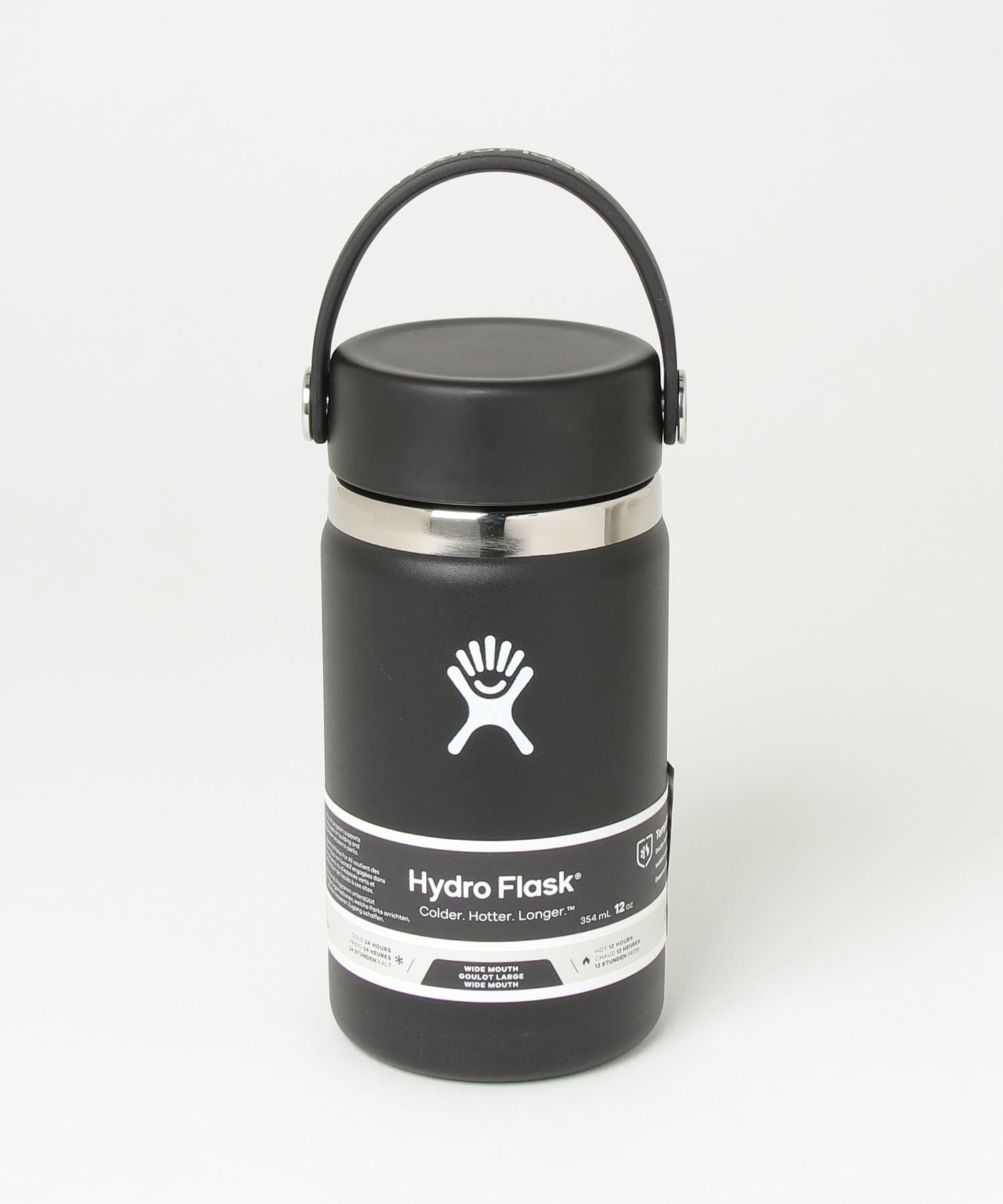 Hydo Flask/ハイドロフラスク  12oz Wide Mouth 12オンスワイド ブラック