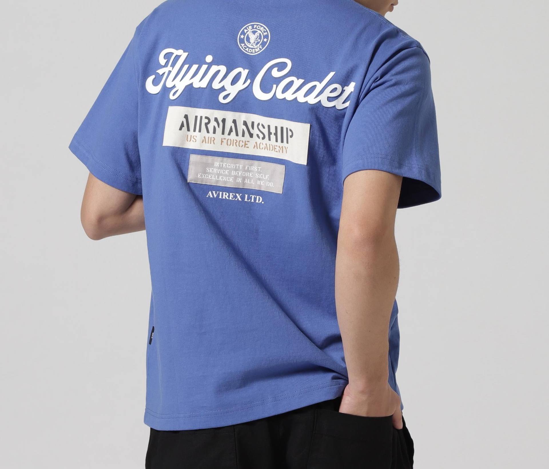 CADET PATCH T-SHI>T / カデット パッチ 半袖Tシャツ / AVI>EX / アヴィレックス ライトブルー3
