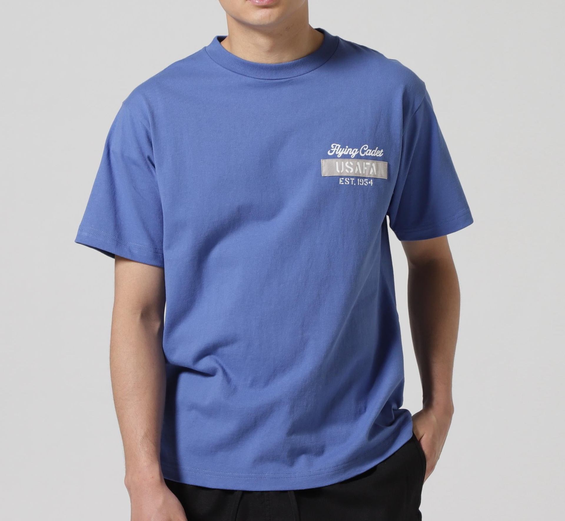 CADET PATCH T-SHI>T / カデット パッチ 半袖Tシャツ / AVI>EX / アヴィレックス ライトブルー3