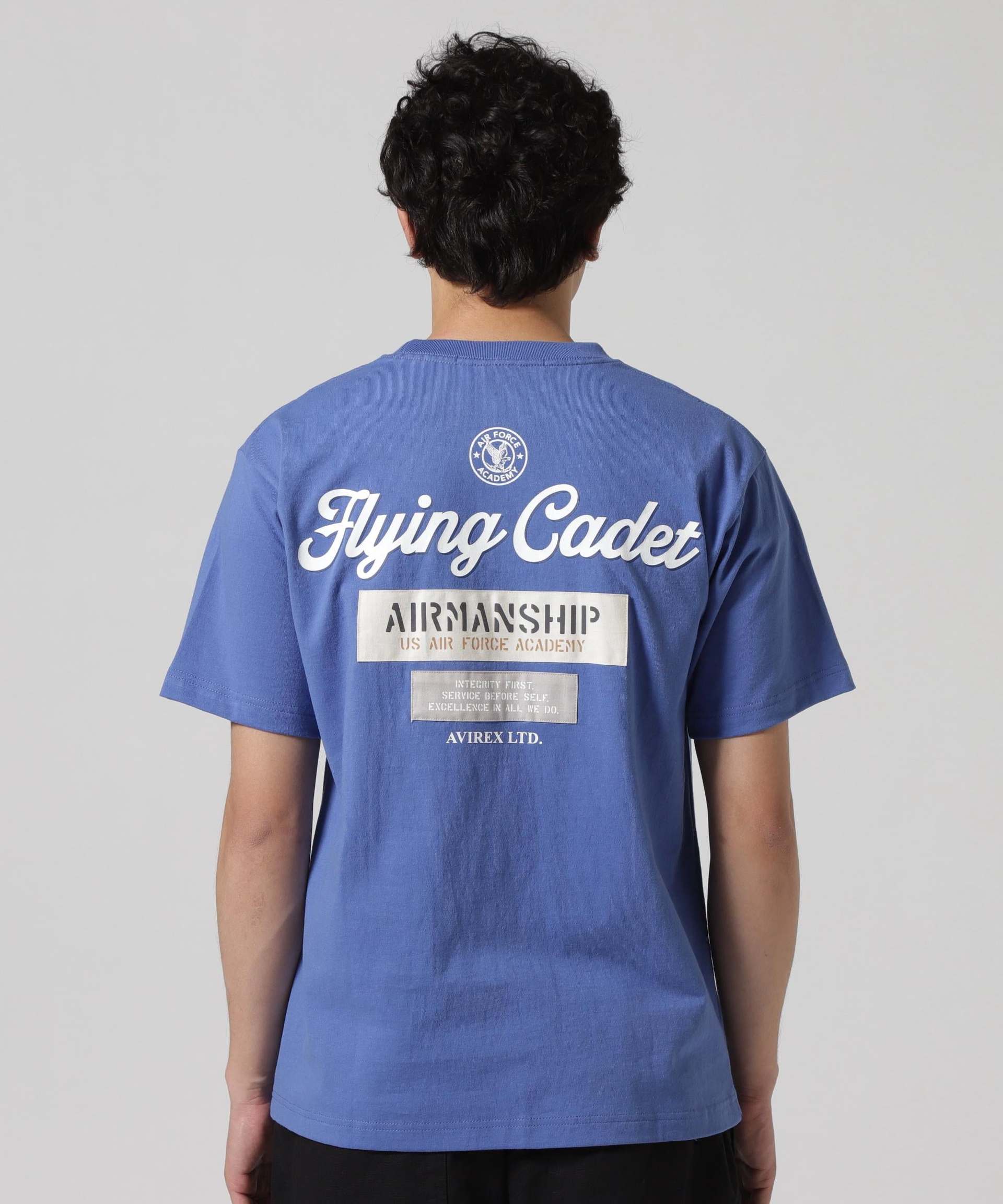 CADET PATCH T-SHI>T / カデット パッチ 半袖Tシャツ / AVI>EX / アヴィレックス ライトブルー3