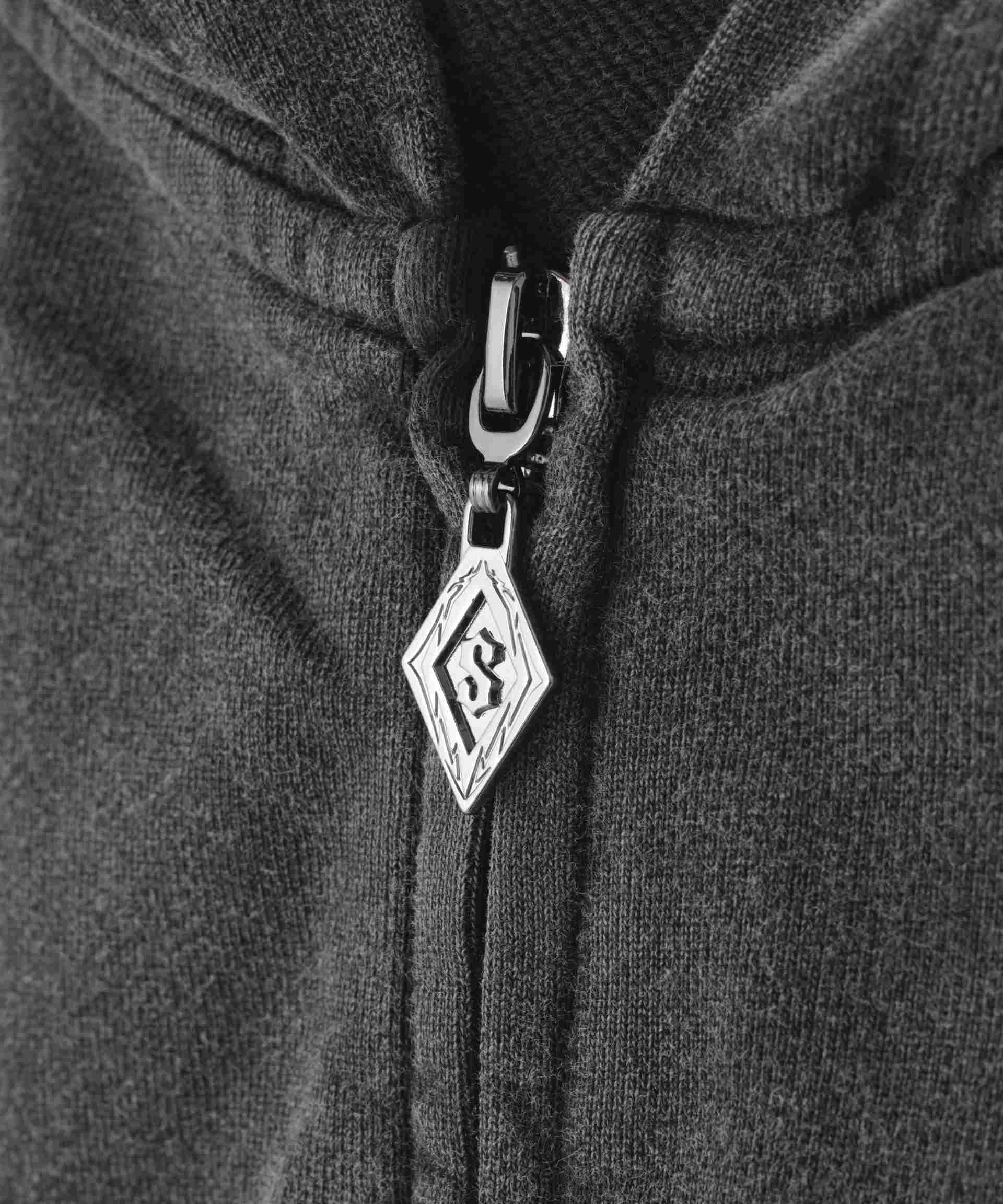 SUPPLIE>/サプライヤー/LEATHE> PATCH ZIP HOODIE ブラック