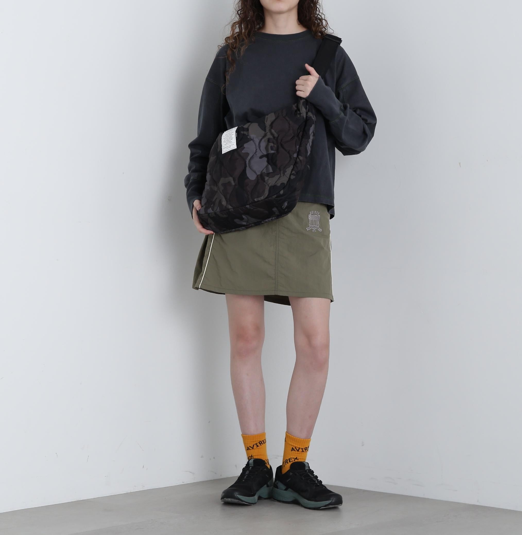 《限定》RONDING QUILTING SHOULDE> RAG/キルティングショルダーバッグ ブラックカモ2